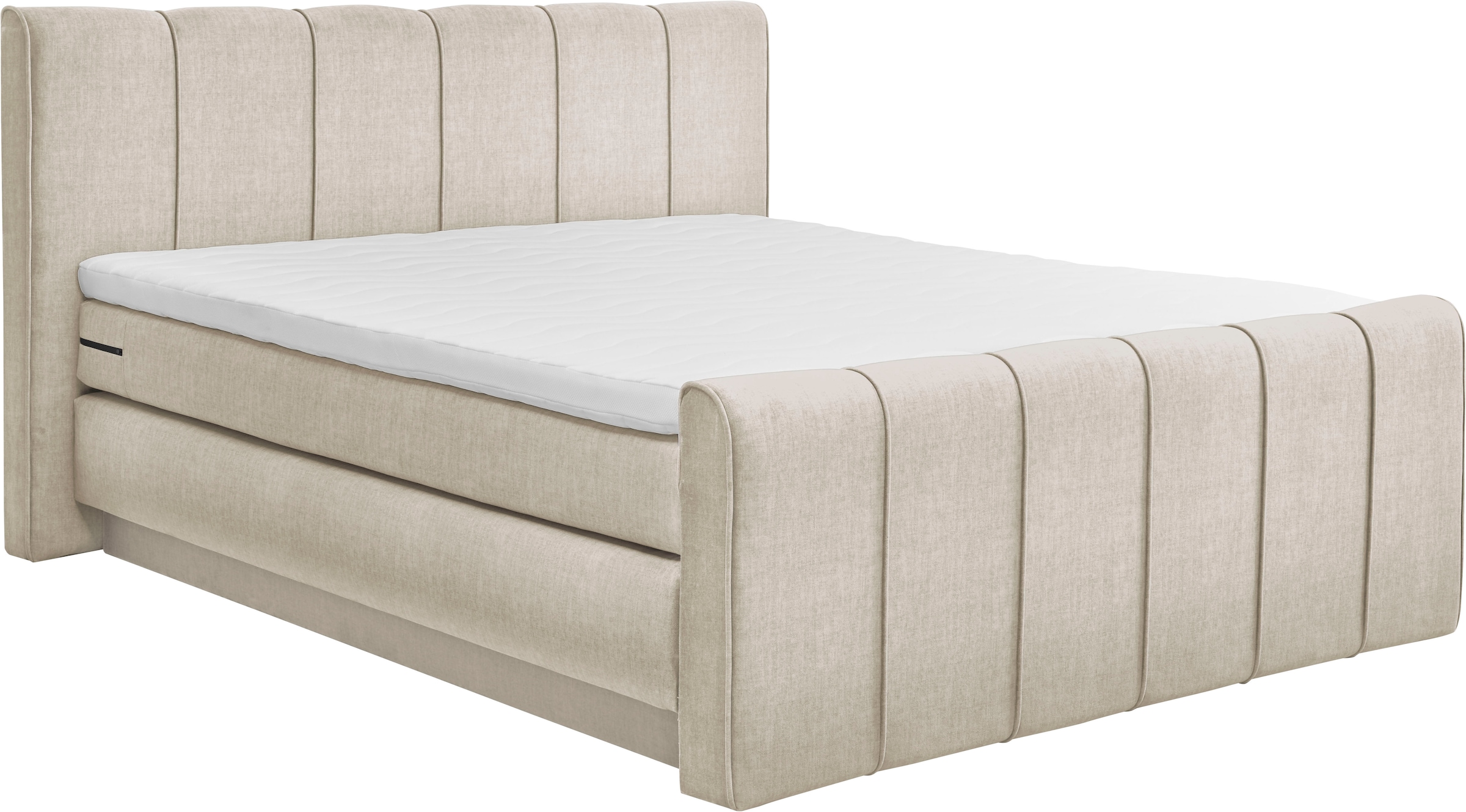 set one by Musterring Boxspringbett »Fairfield«, mit Bettkasten, Kopfteil mit Keder, Breite 160 cm oder 180 cm