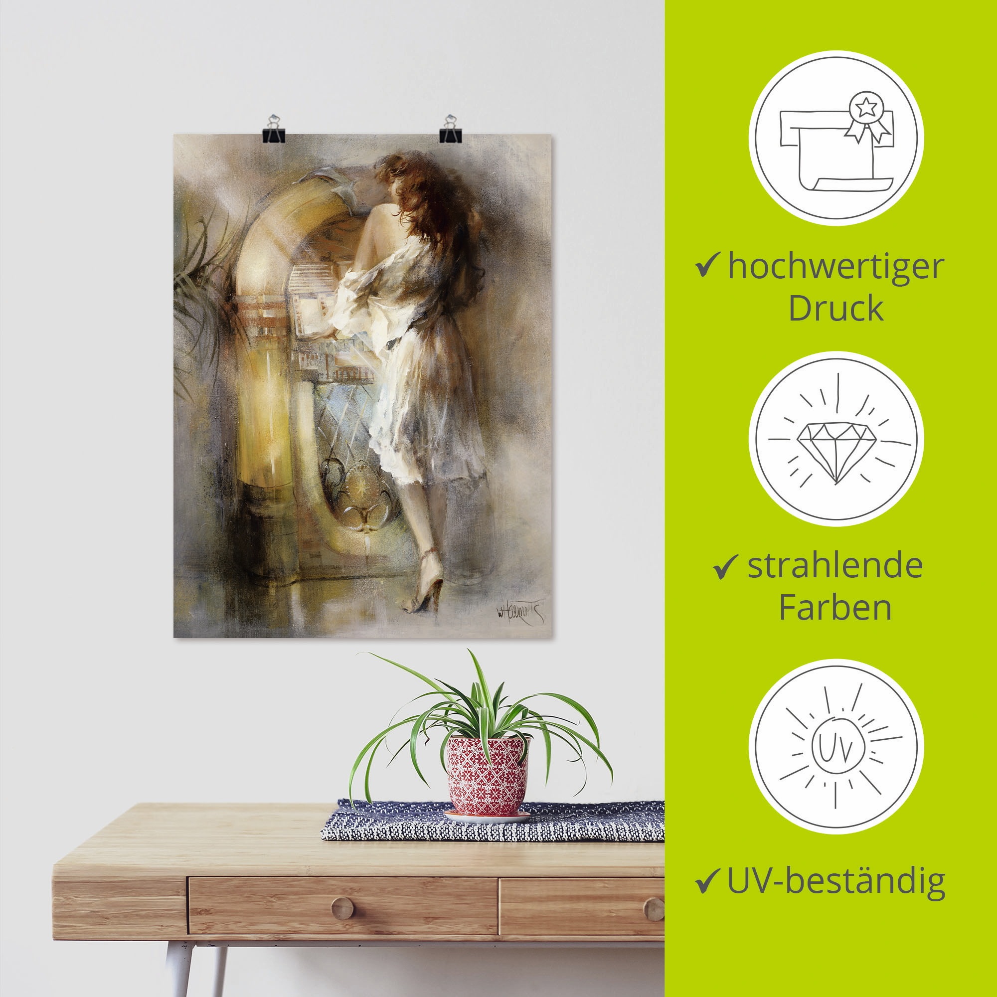 Artland Wandbild »In der Zeit verloren« Frau 1 Stk. tlg. als Poster in verschied. Größen