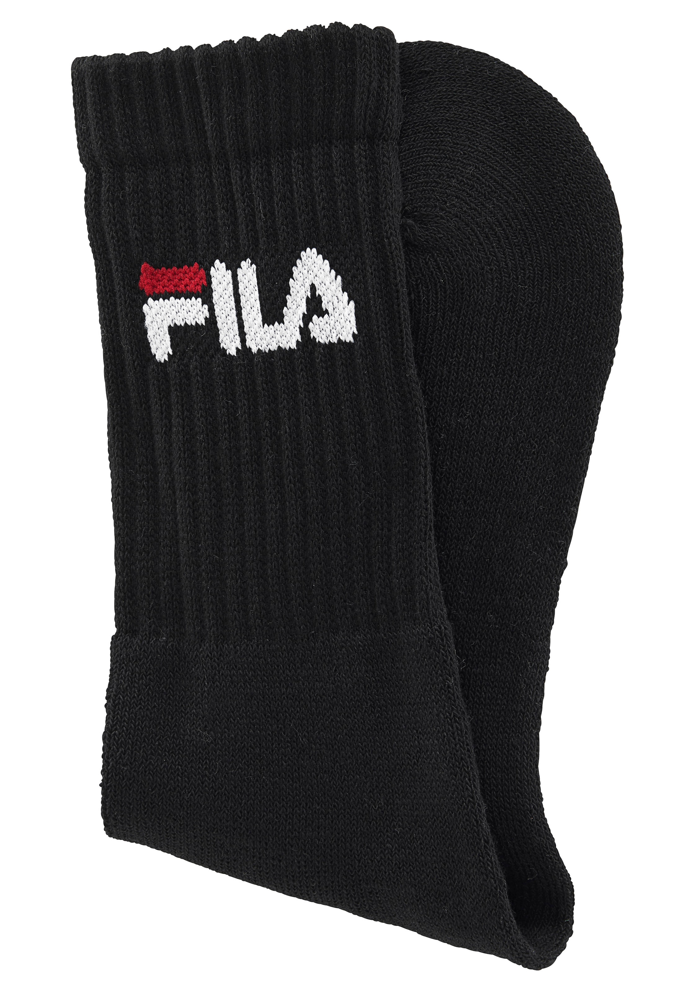 Fila Tennissocken »UNISEX CREW TENNIS FULL TERRY SOCKS«, (6 Paar), Sportsocken, flache Zehennaht