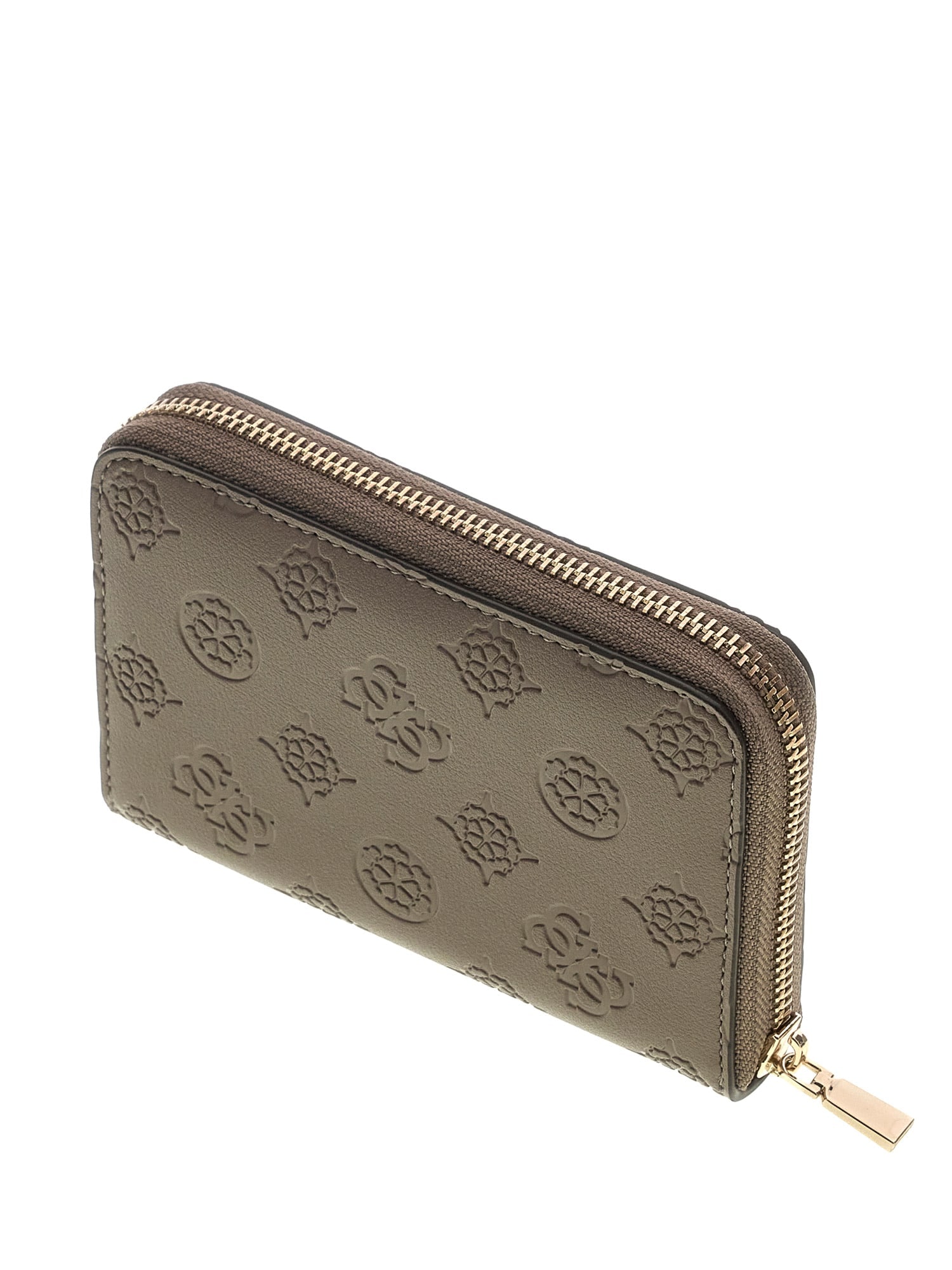 Guess Geldbörse »CARMELLA SLG MEDIUM ZIP AROUND« Damen Portemonnaie, Geldbeutel mit Reißverschluss-Münzfach