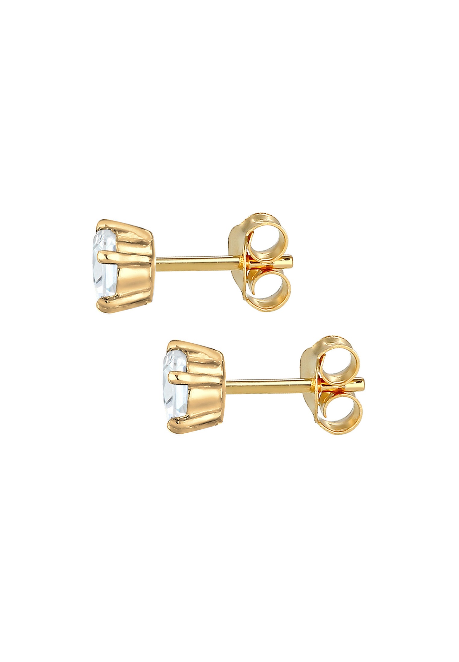 Elli Paar Ohrstecker »Ohrringe Funkelnd Rund Klassik 925 Silber, mit Kristallen von Swarovski®«