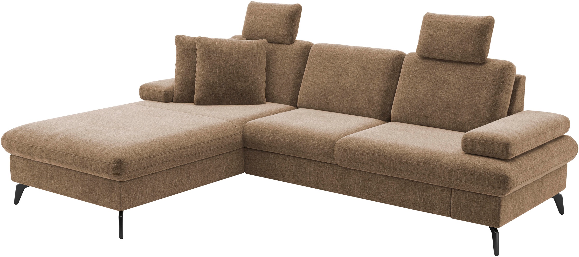 sit&more Ecksofa »Morris Jubi L-Form«, inkl. Armteilfunktion und 1 Zierkissen, wahlweise mit Bettfunktion