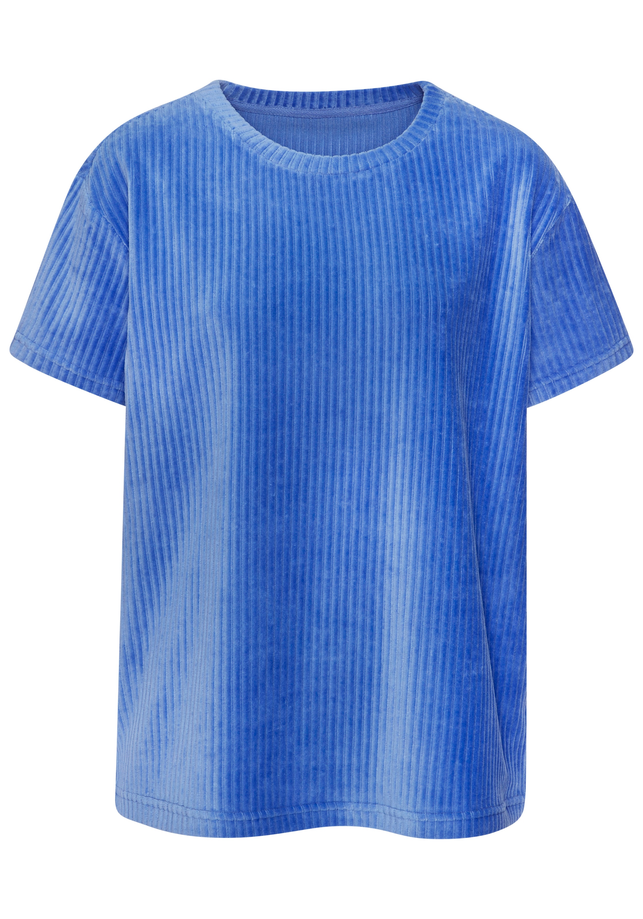 Buffalo T-Shirt mit weicher Cord-Struktur