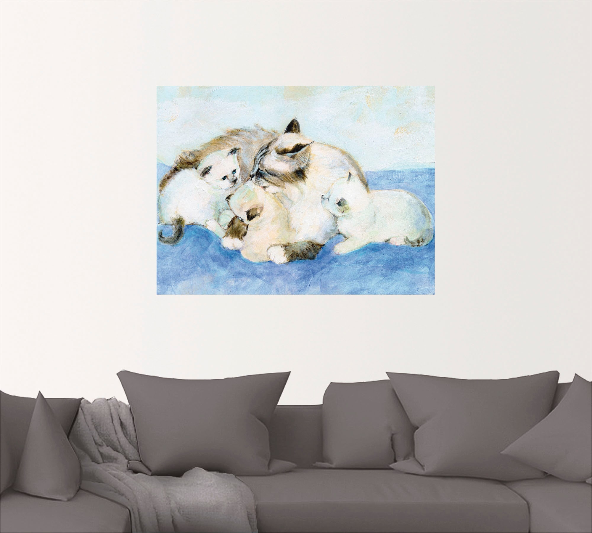 Artland Wandbild »Katzenfamilie«, Haustiere, (1 St.), als Leinwandbild, Wandaufkleber in verschied. Größen