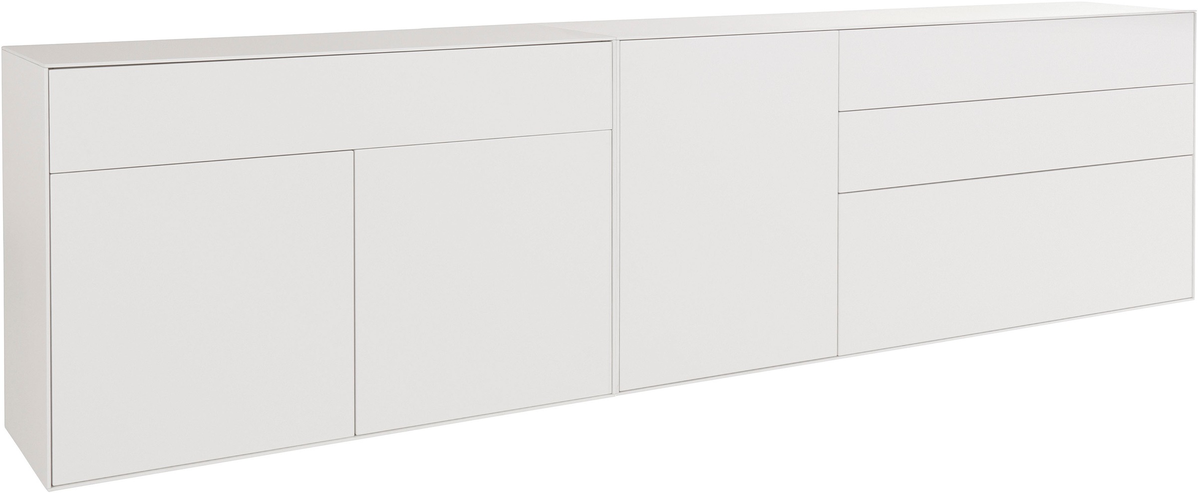 LeGer Home by Lena Gercke Sideboard »Essentials«, (2 St.), Breite: 279cm, MDF lackiert, Push-to-open-Funktion