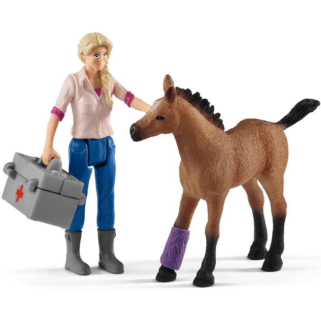 Schleich® Spielfigur »HORSE CLUB, Spielset, Arztbesuch bei Stute und Fohlen (42486)«