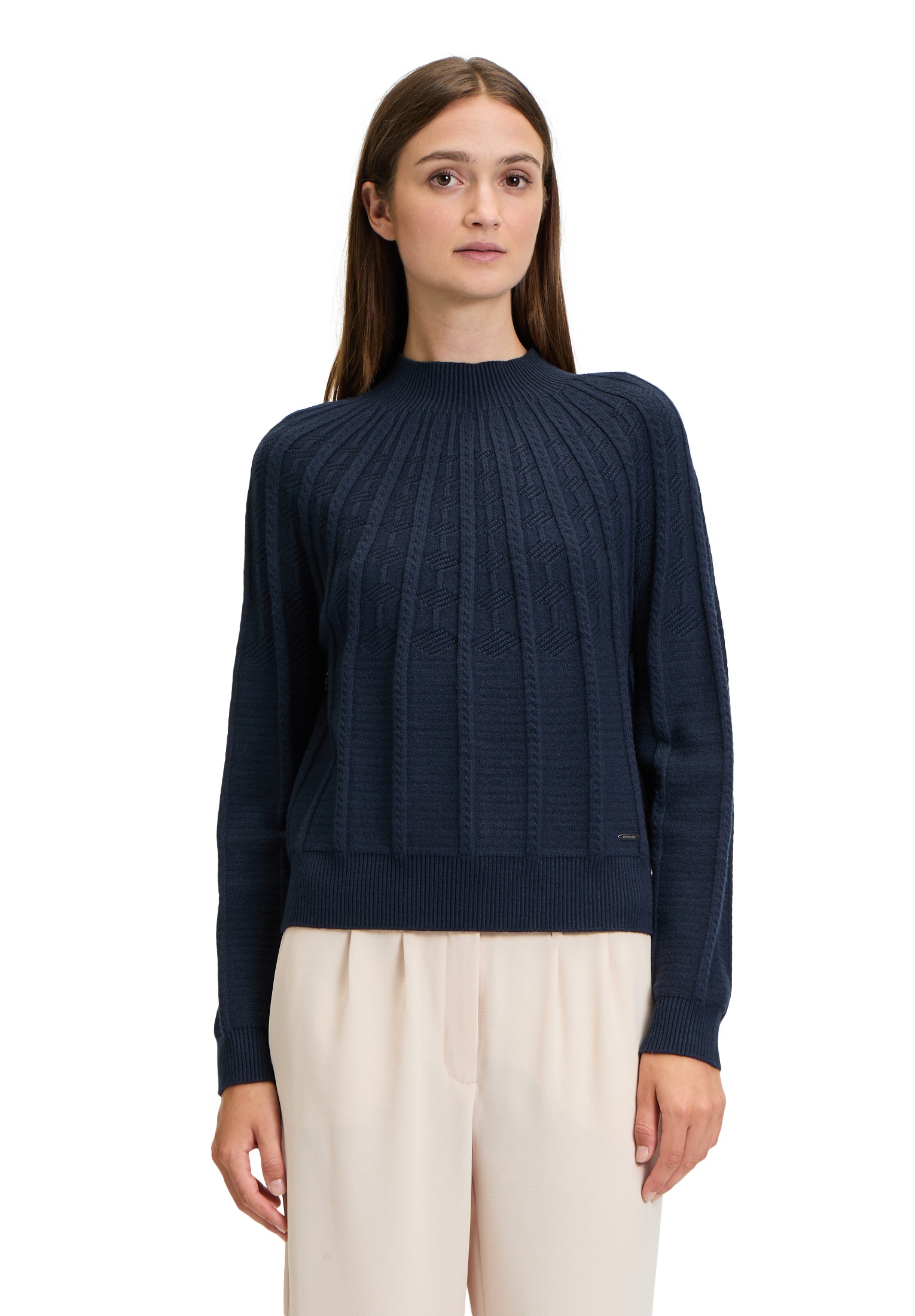 Betty&Co Strickpullover »Strickpullover mit Stehkragen«