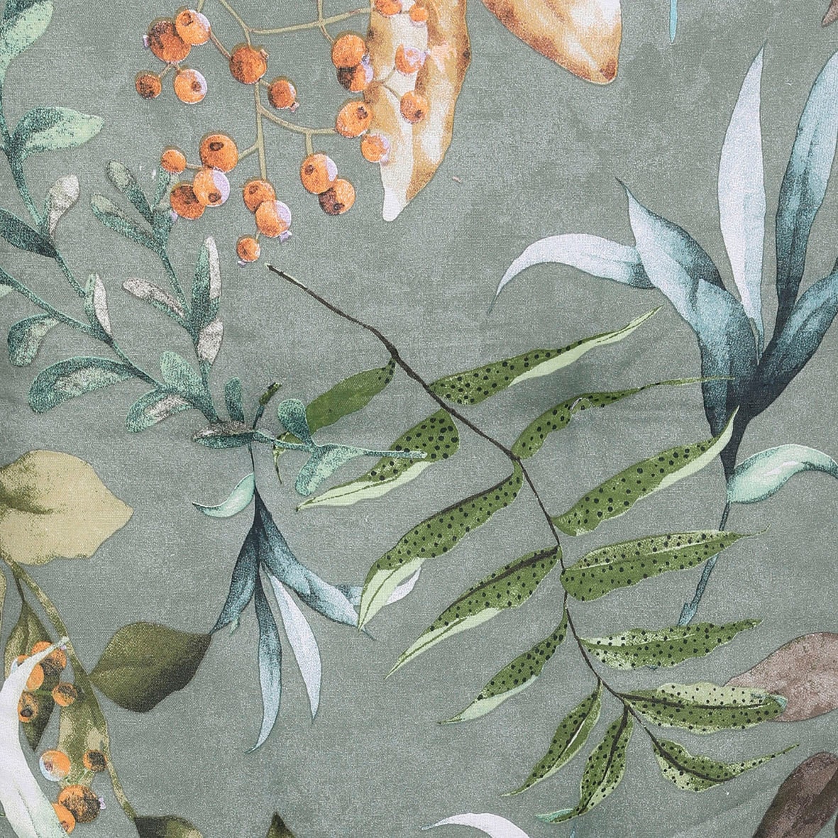 GO-DE Sesselauflage Blätter / Beeren grün - Maße BxLxH ca.: 50 cm x 108 cm x 7 cm