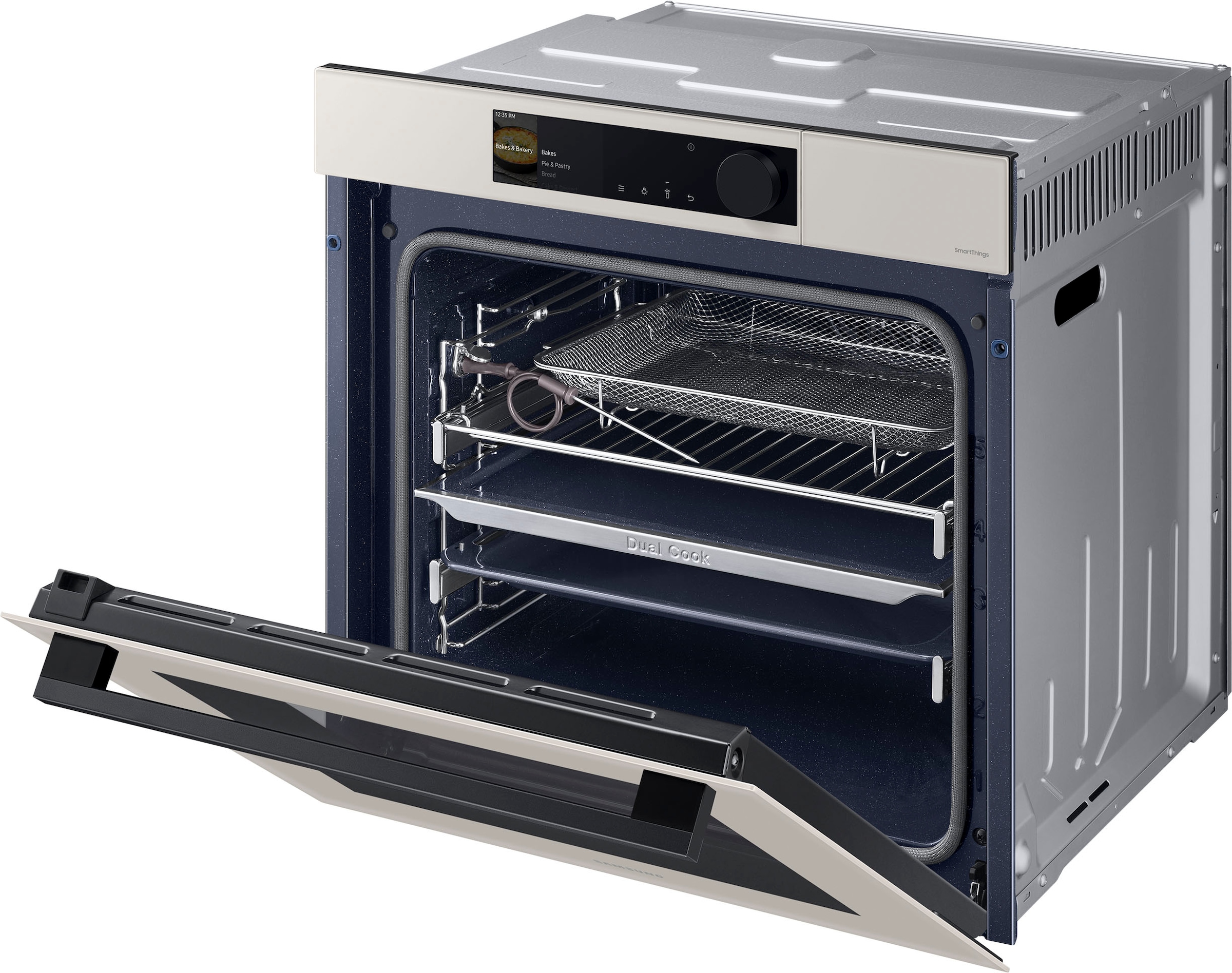 Samsung Einbaubackofen 6 »NV7B6675CDA«, mit 2-fach-Teleskopauszug, Pyrolyse-Selbstreinigung, Dual Cook – Ein Ofen. Zwei Garräume. Maximale Flexibilität.