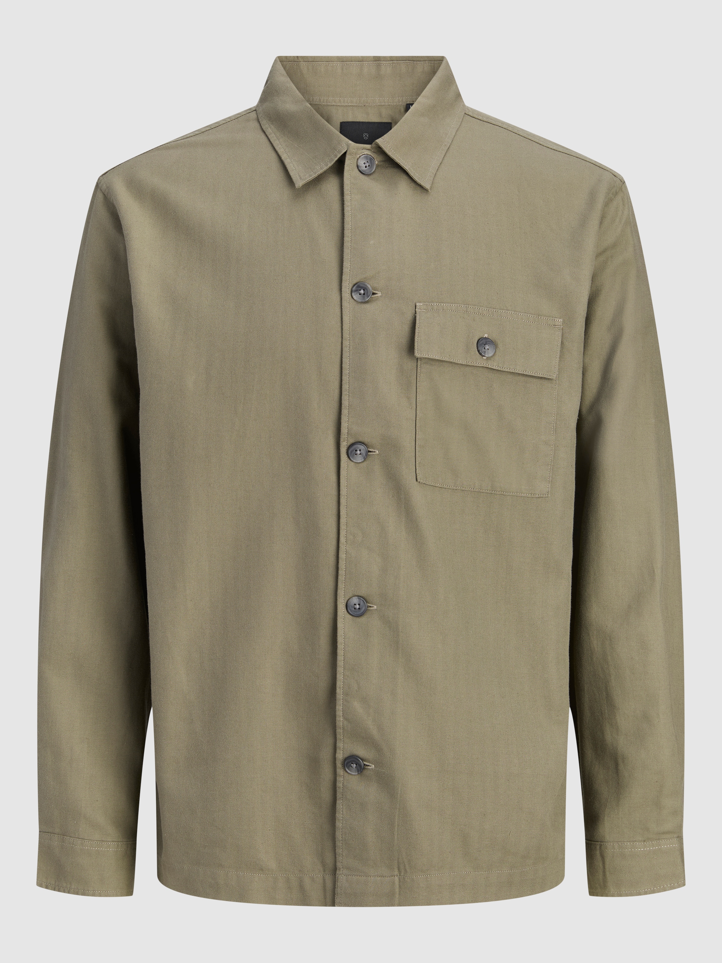 Jack & Jones Langarmhemd »JPRBLATYLER HERRINGBONE L/S OVERSHIRT« mit Brust Tasche