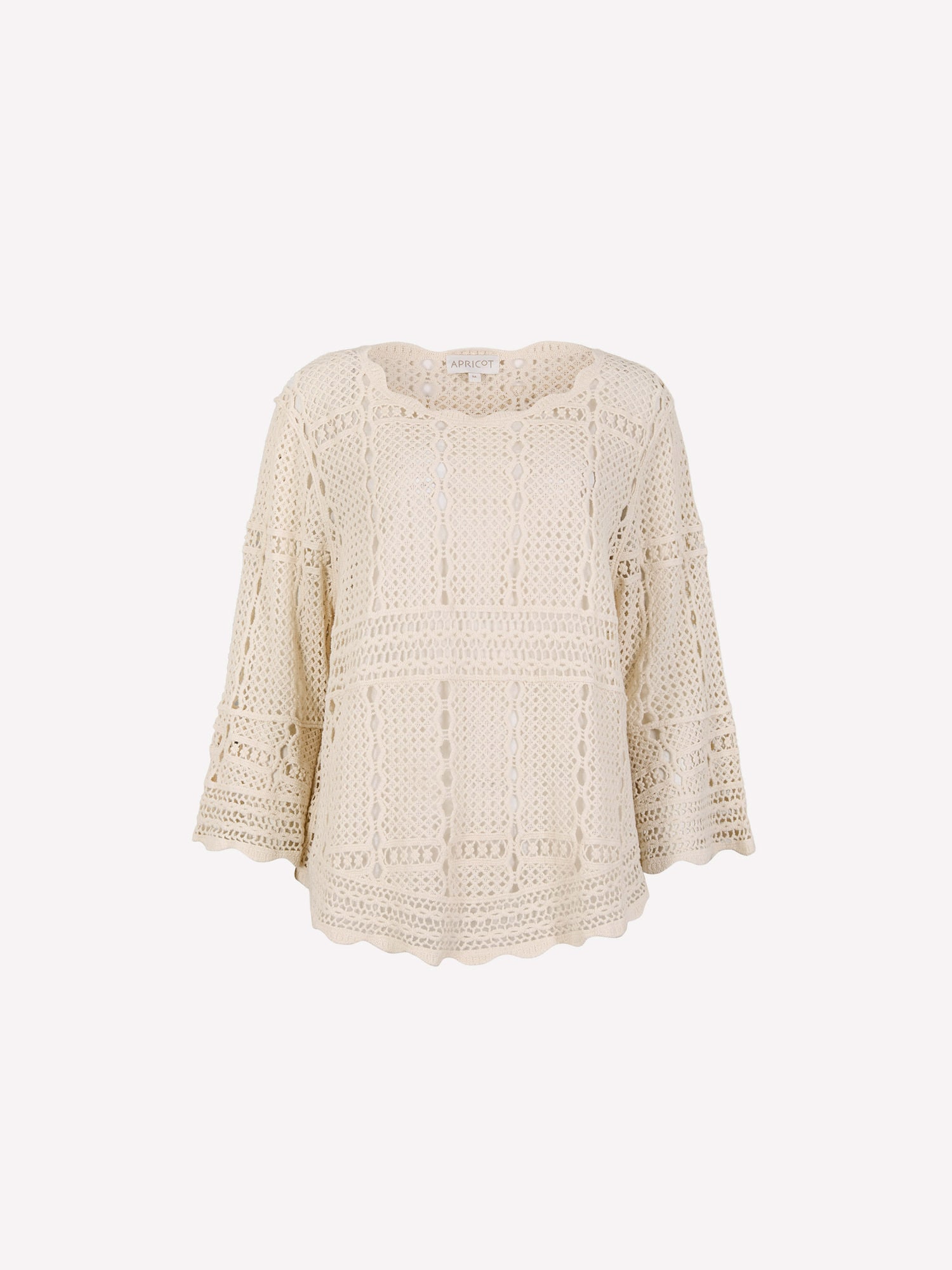 Apricot Klassische Bluse »Häkeloberteil« mit Glockenärmeln