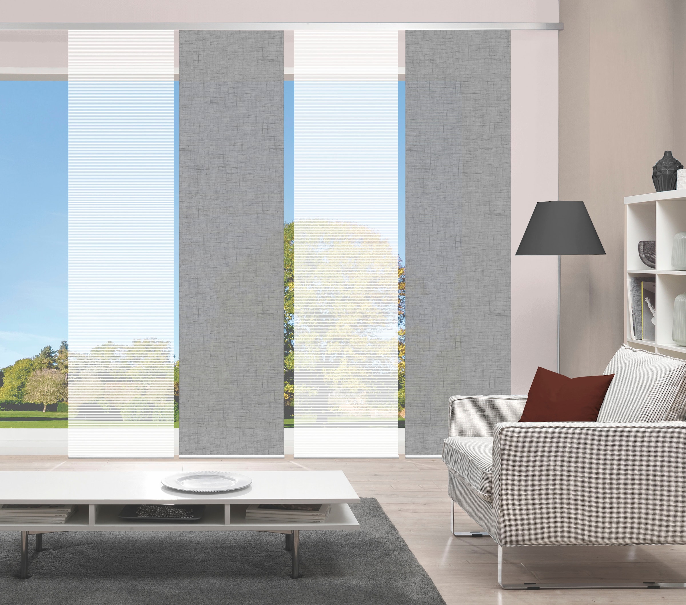 Vision S Schiebegardine »PIVE 4er SET« Paneelwagen 4 Stk. tlg. Schiebevorhang Digidruck 4er Set PIVE