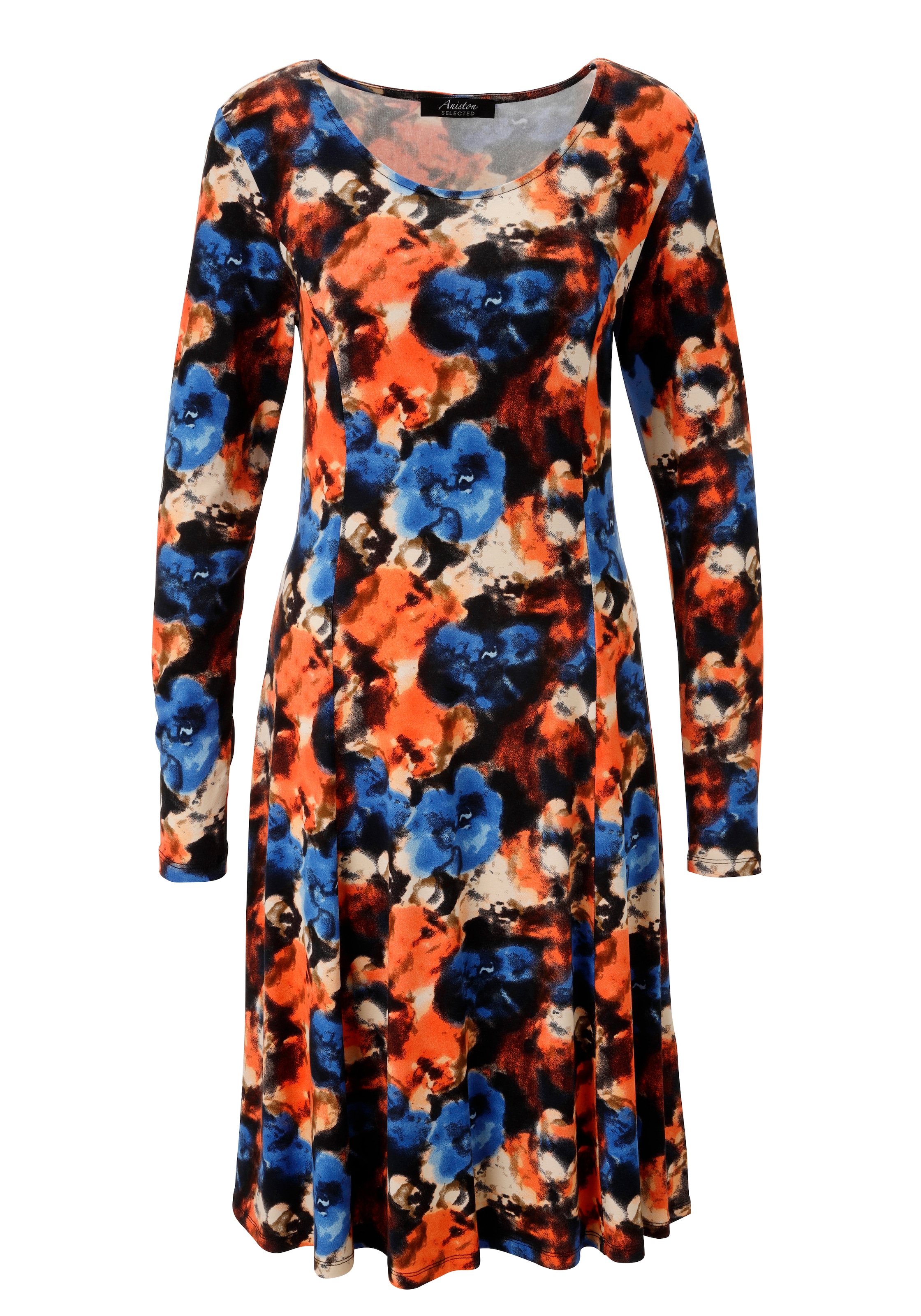 Aniston SELECTED Jerseykleid, mit farbintensiven Batikdruck - NEUE KOLLEKTION
