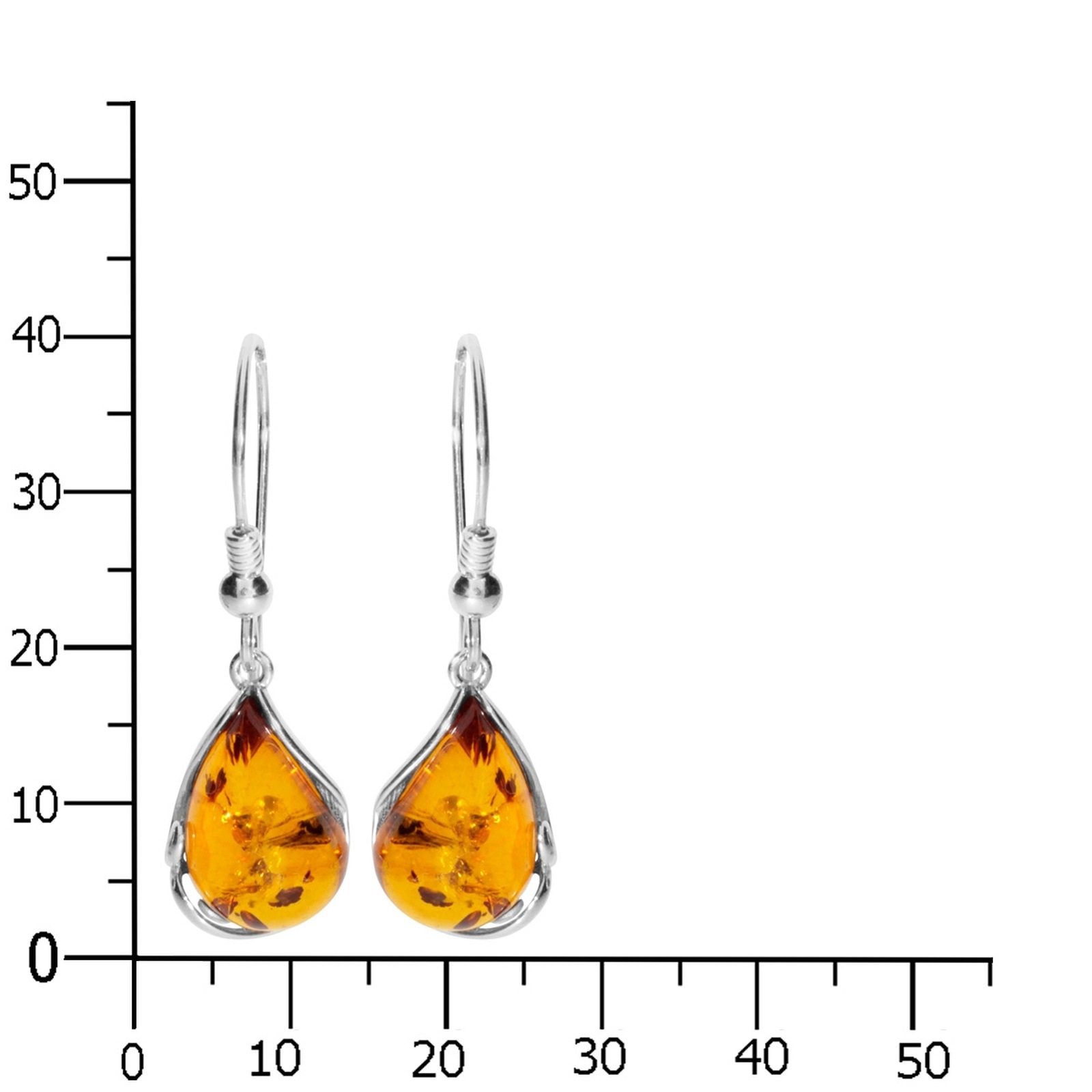 OSTSEE-SCHMUCK Paar Ohrhänger »- Gabi - Silber 925/000 - Bernstein«
