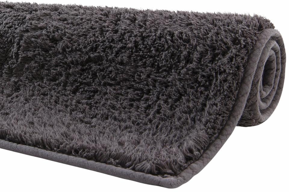 my home Badematte »Maren, Badvorleger, Badezimmer Teppich«, rutschhemmend beschichtet, fußbodenheizungsgeeignet, Bio-Baumwolle, Badteppich, Badematten auch als 3 teiliges Set