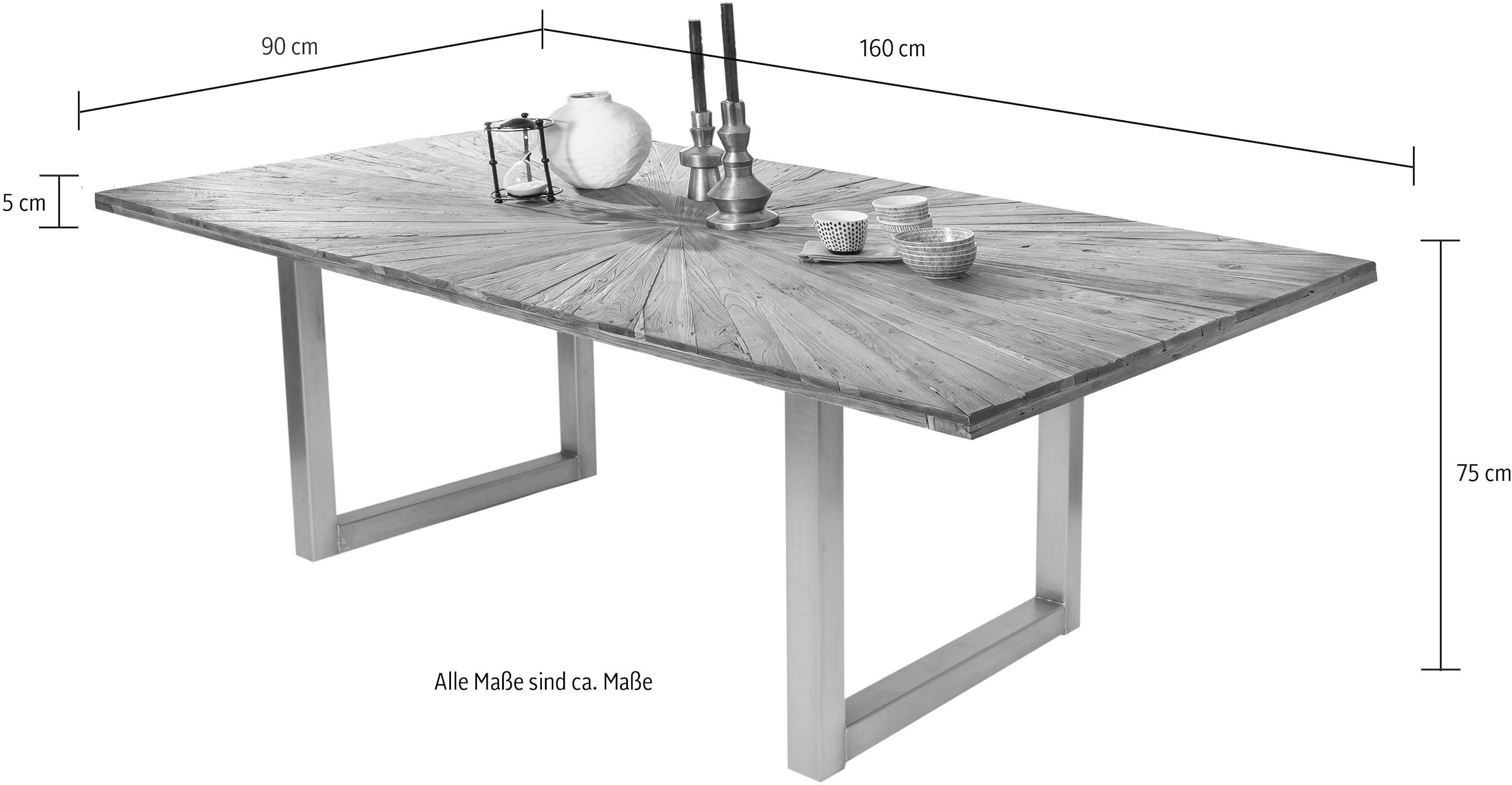 SIT Esstisch trendiges Kufen-Gestell
