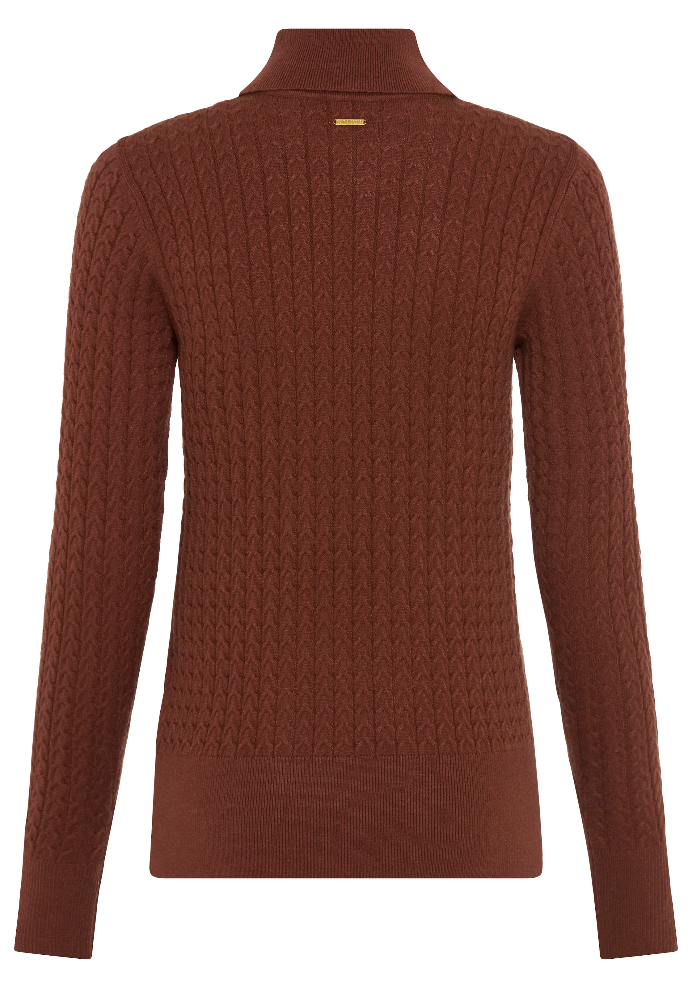 Laura Scott Rollkragenpullover »aus Feinstrick, figurbetonte Passform« mit Zopfstrickmuster und Knopfdetails