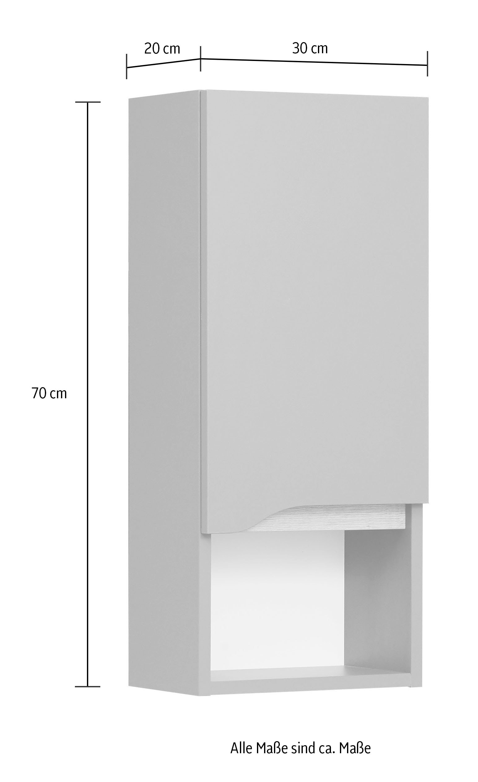Saphir Badmöbel-Set »Quickset 5-teilig, Keramik-Aufsatzbecken und LED-Spiegelschrank«, (7 St.), Midischrank, Unterschrank, Hängeschrank, inkl. Türdämpfer, 7 Türen
