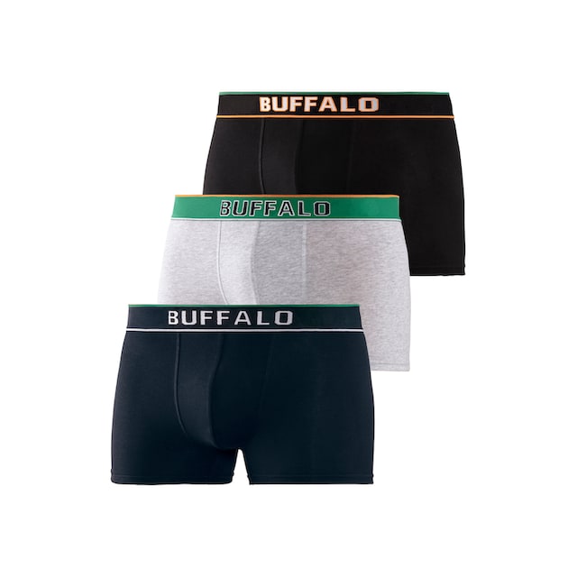 Outlet-Besonderheit Buffalo Boxer, (Packung, 3 St.), College OTTO bestellen Design bei im Webbund online