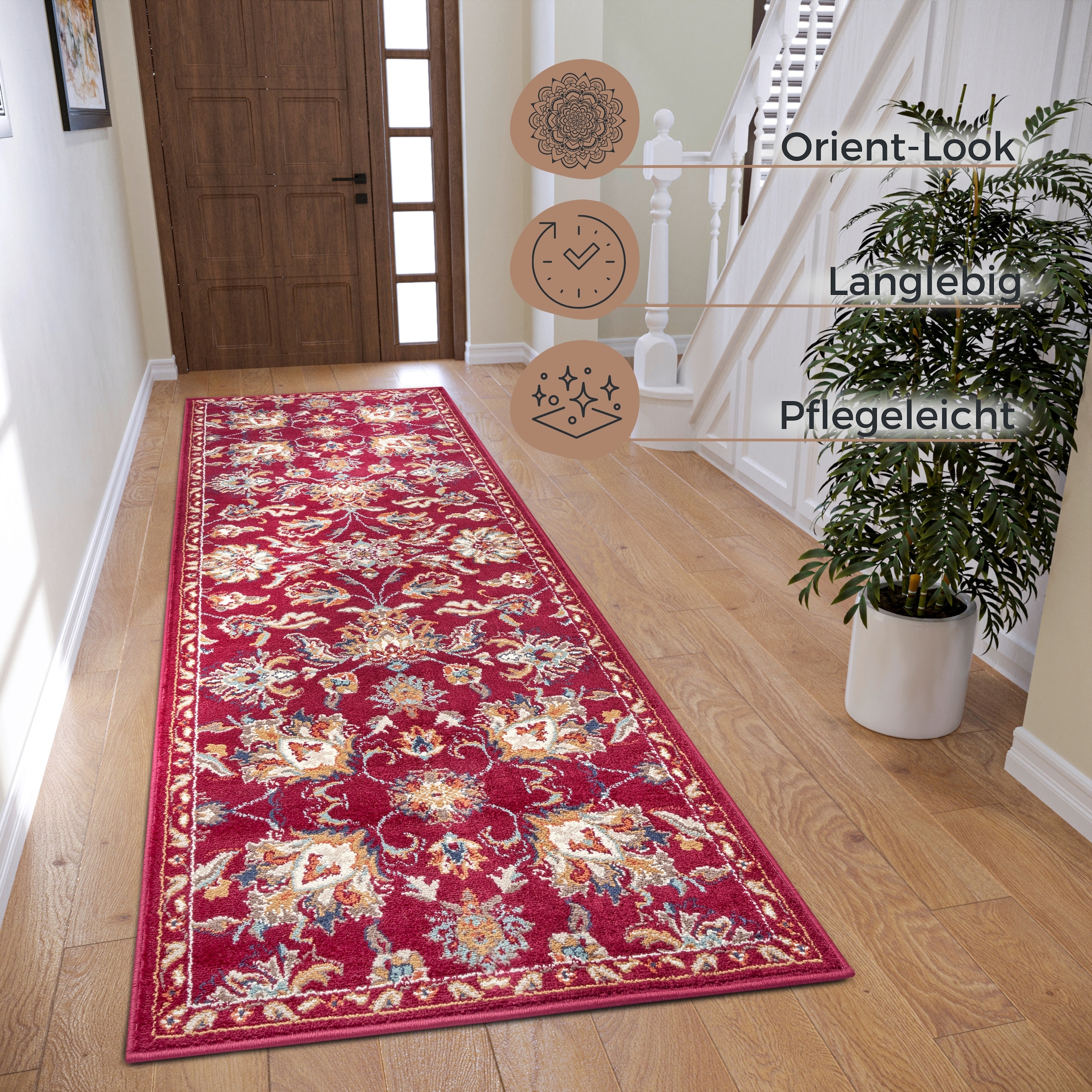 HANSE Home Teppich »Caracci«, rechteckig, 8 mm Höhe, Läufer, Orientalisch, Kurzflor, Wohnzimmer, Schlafzimmer, Esszimmer