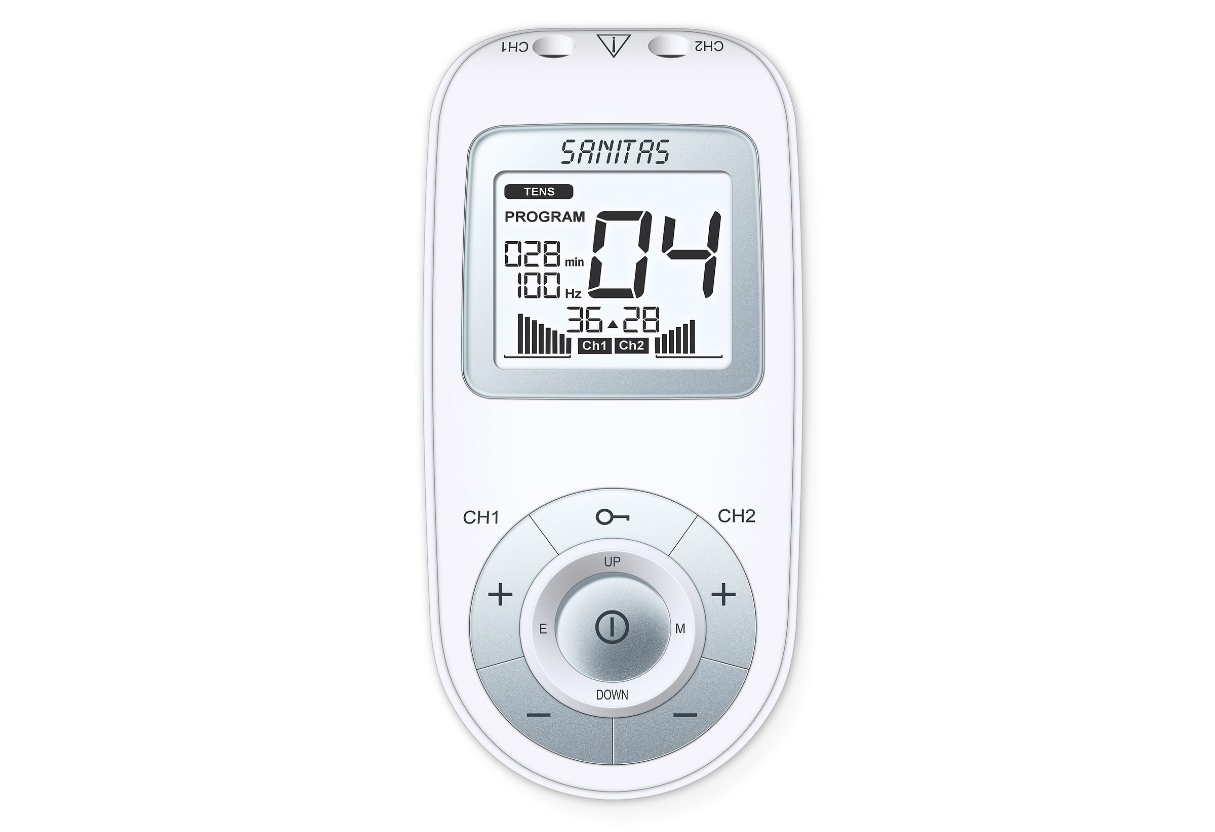 Sanitas TENS-EMS-Gerät »SEM 43 Digitales EMS/TENS Reizstrom Gerät«, 3-in-1-Gerät zur Schmerztherapie, Muskelkräftigung und Massage