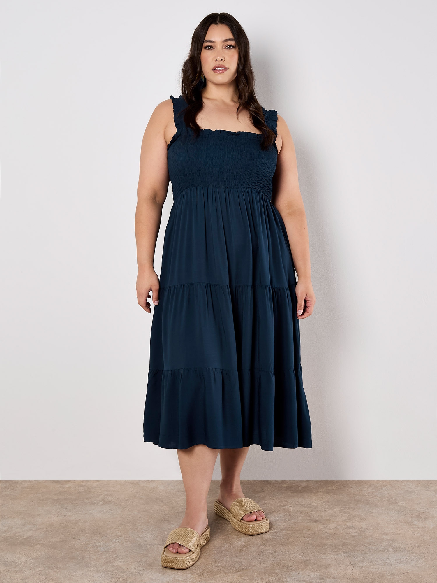 Apricot Midikleid »Midikleid« mit Smockdetails
