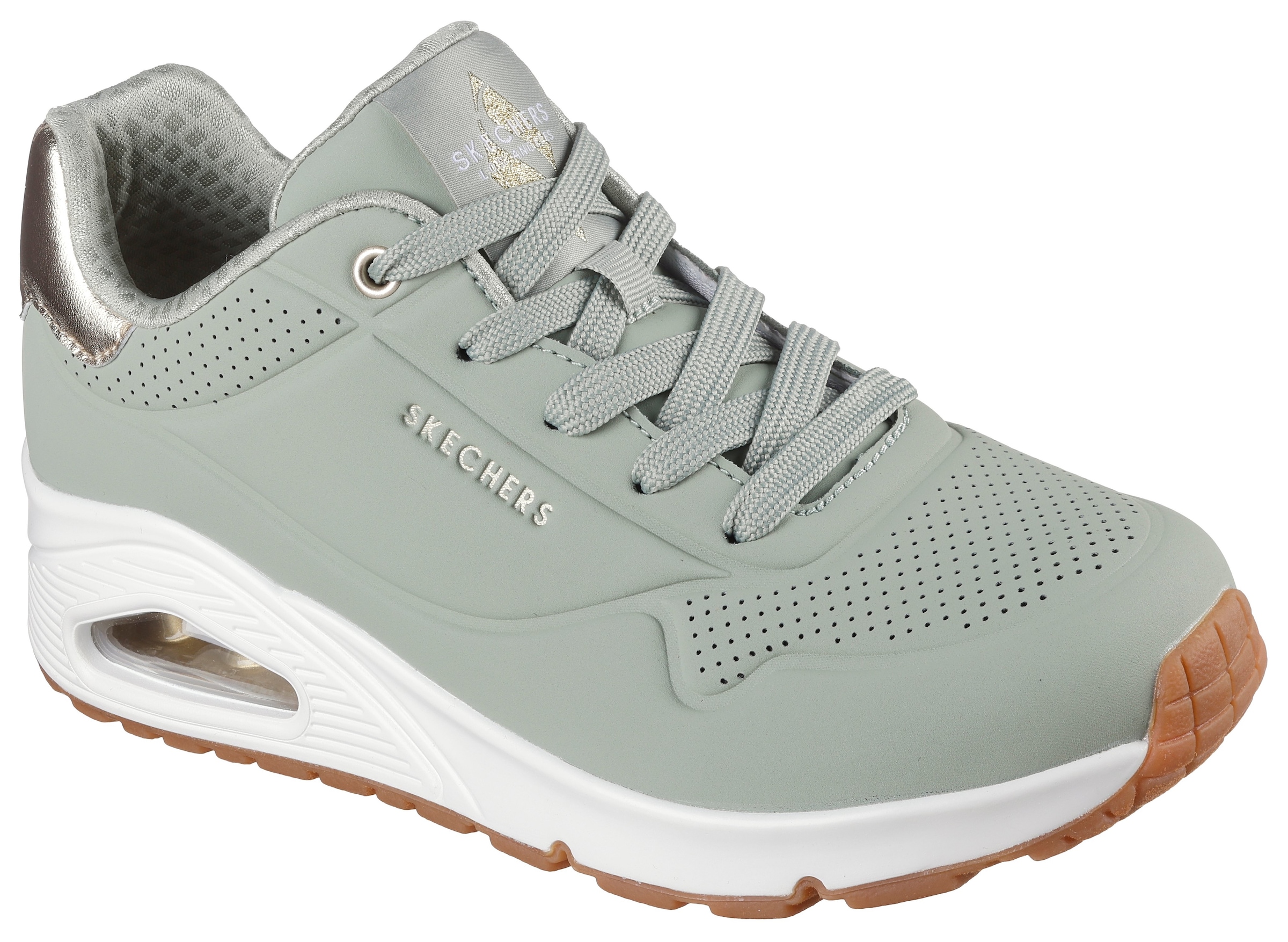 Skechers Sneaker »UNO GOLDEN AIR«  Freizeitschuh, Halbschuh, Schnürschuh mit Metallic-Einsatz