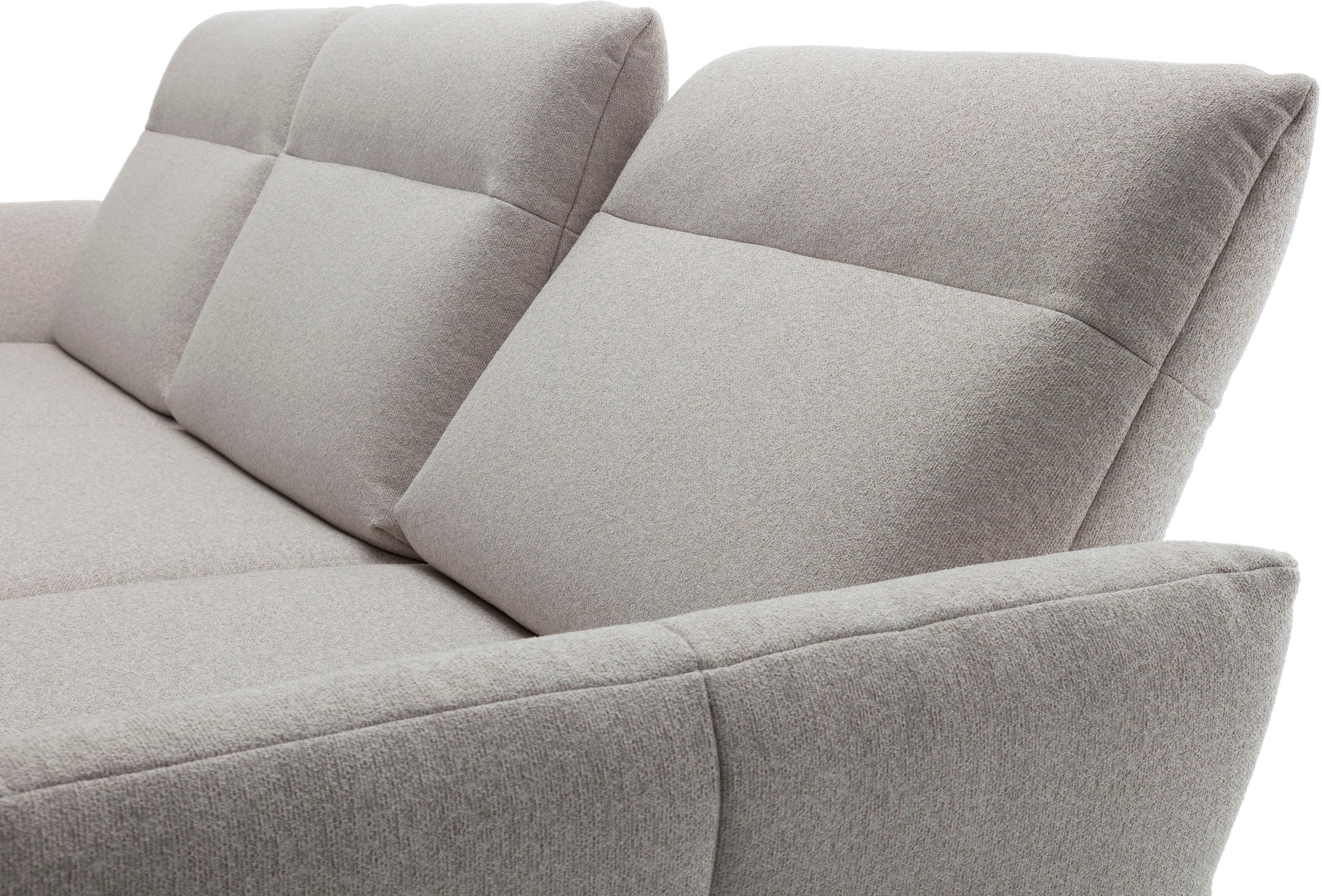 Creation BY ROLF BENZ Ecksofa »CR.460«, Sockel in Eiche, Winkelfüße in Umbragrau, Breite 318 cm