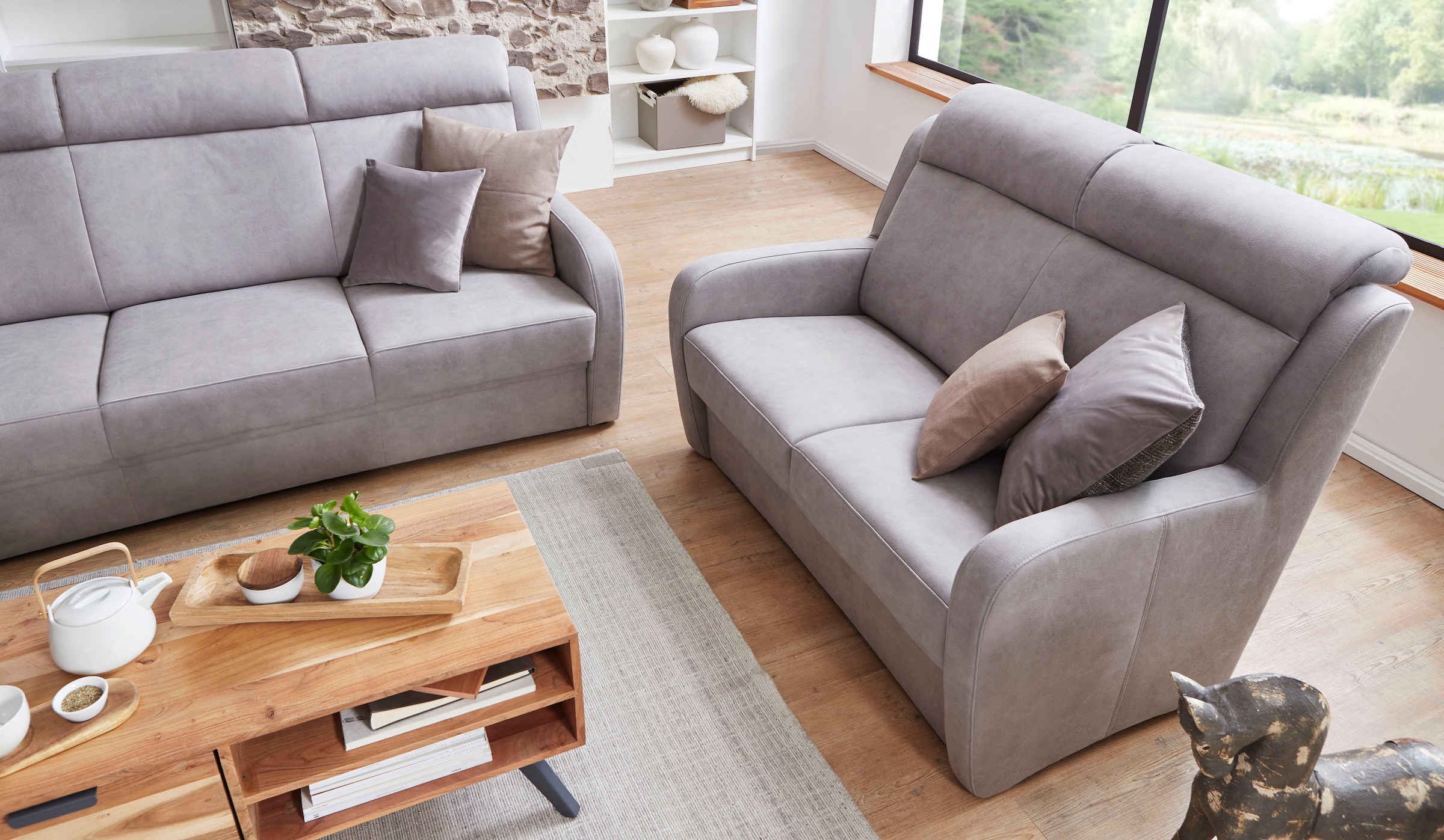 VILLA BECK 3-Sitzer »Varese«, (1 St.), Kopfteilverstellung, wahlweise mit Sitzvorzug, in Sitzhöhe 49 cm