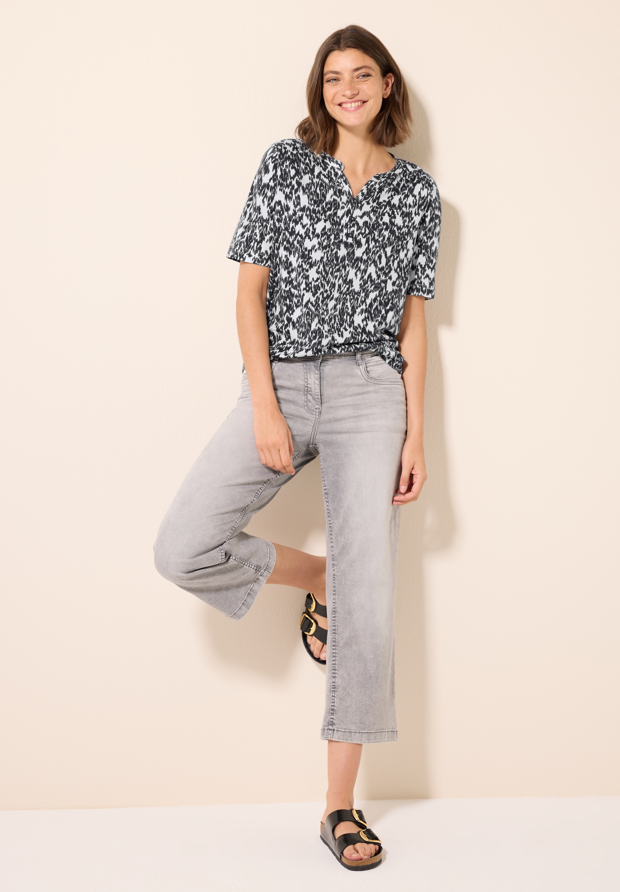 Cecil T-Shirt, im Tunika-Look und und mit Minimal-Print
