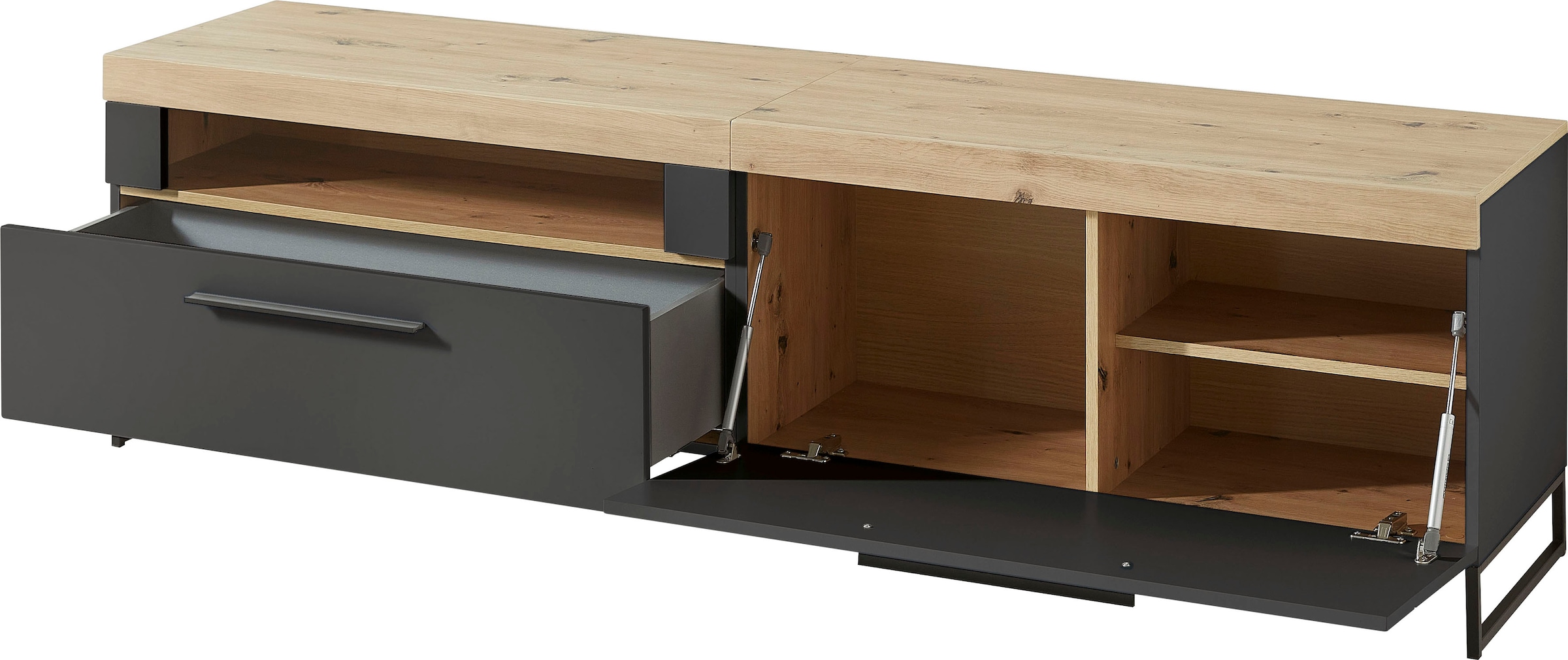 Innostyle Lowboard »Loft Two«, Breite 192 cm, 1 Klappe, 1 offenes Fach, 1 Schubkasten