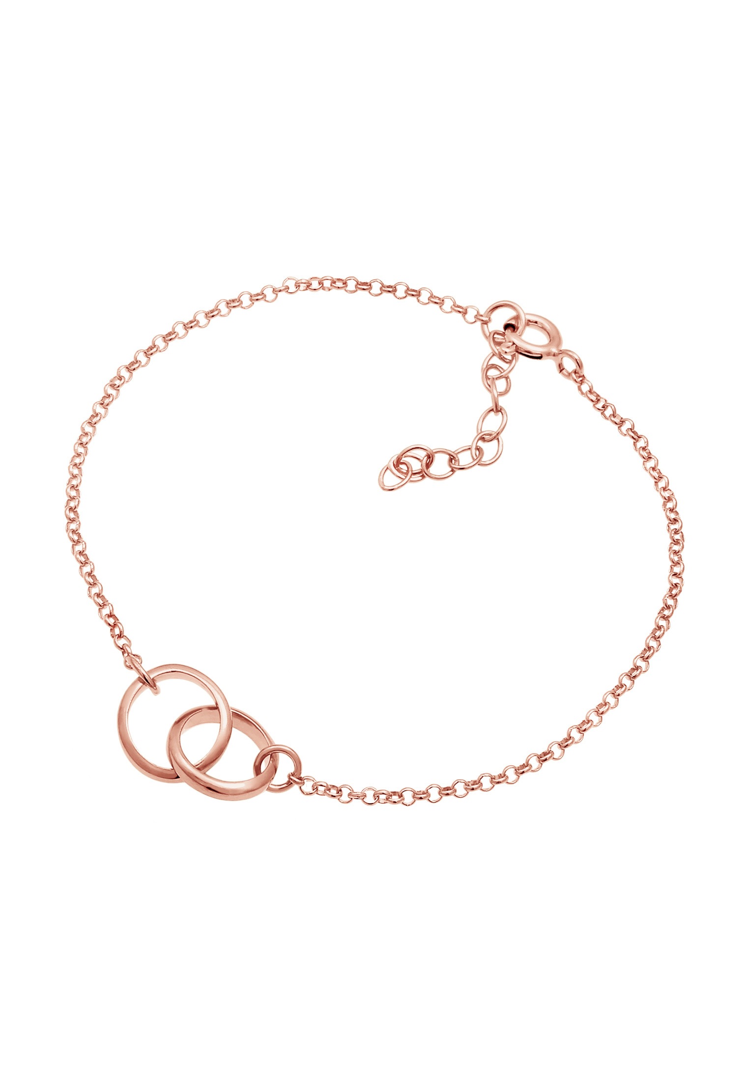 Elli Armkette »Armband Kreise Ringe Verbunden Basic 925 Silber«