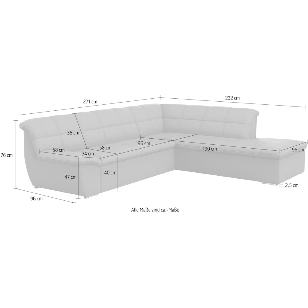 DOMO collection Ecksofa »Splash L-Form«