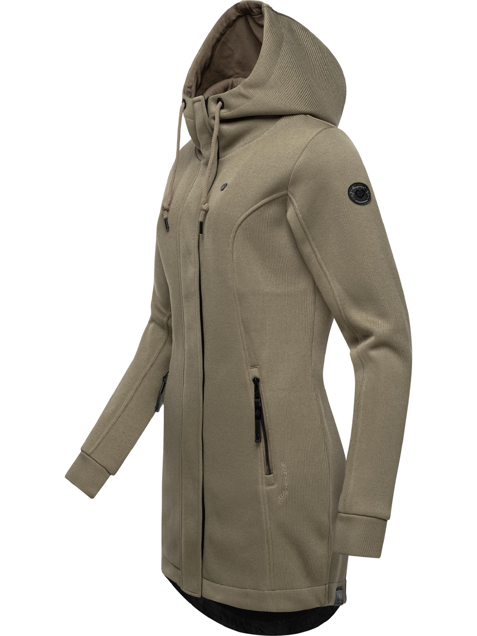 Ragwear Kapuzensweatjacke »Sweatjacke Letti Bonded«, Sportliche Kapuzenjacke in Feinstrick-Optik