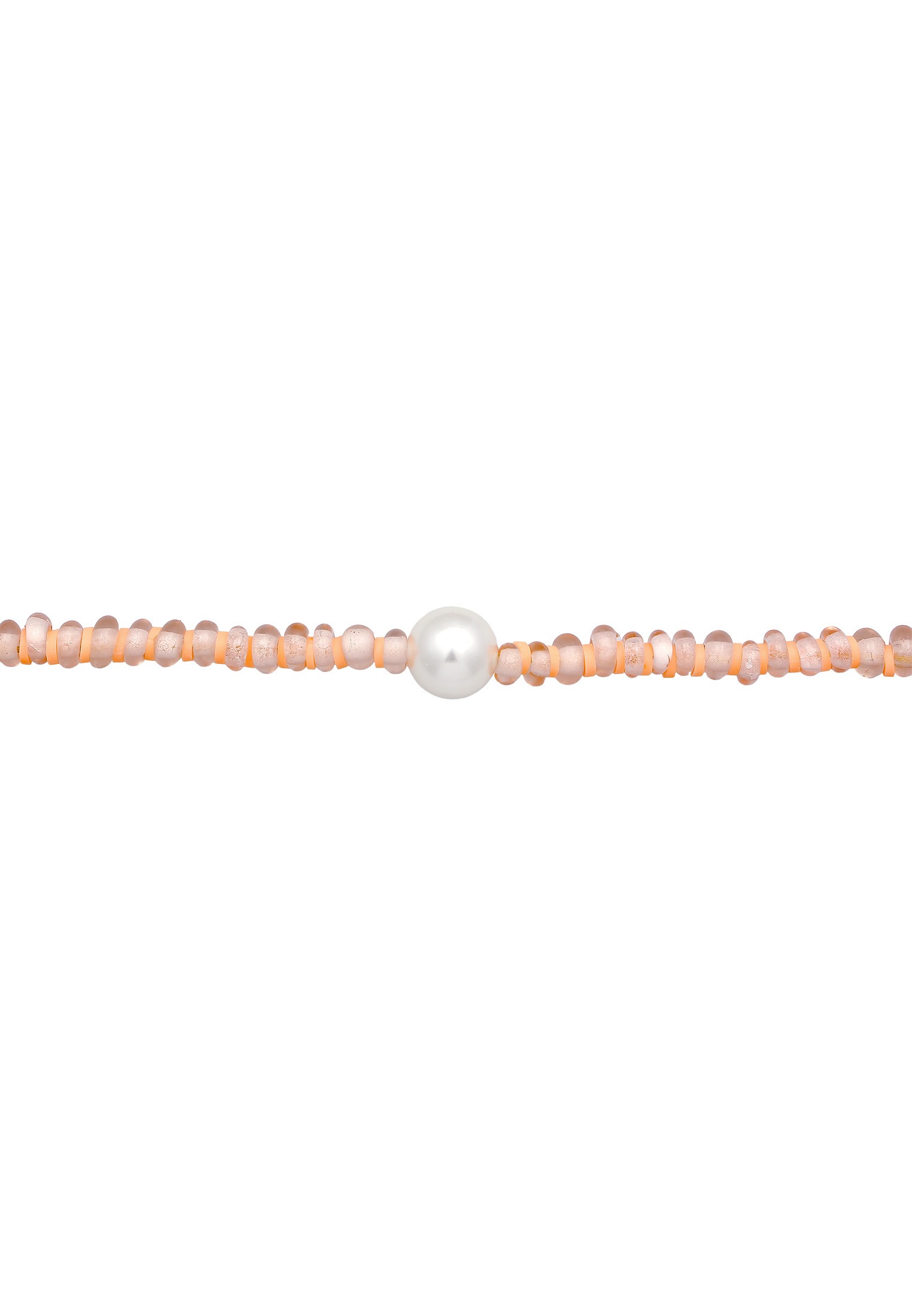 Elli Choker »Halskette Glas Perlen Heishi Disc Muschelkernperle 925 Silber«