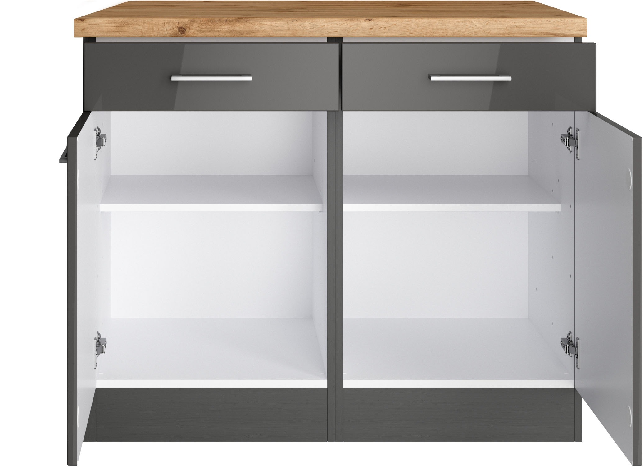 KOCHSTATION Unterschrank »KS-Milan«, HELD Möbel, Unterschrank 100 cm, matte oder hochglänzende Fronten