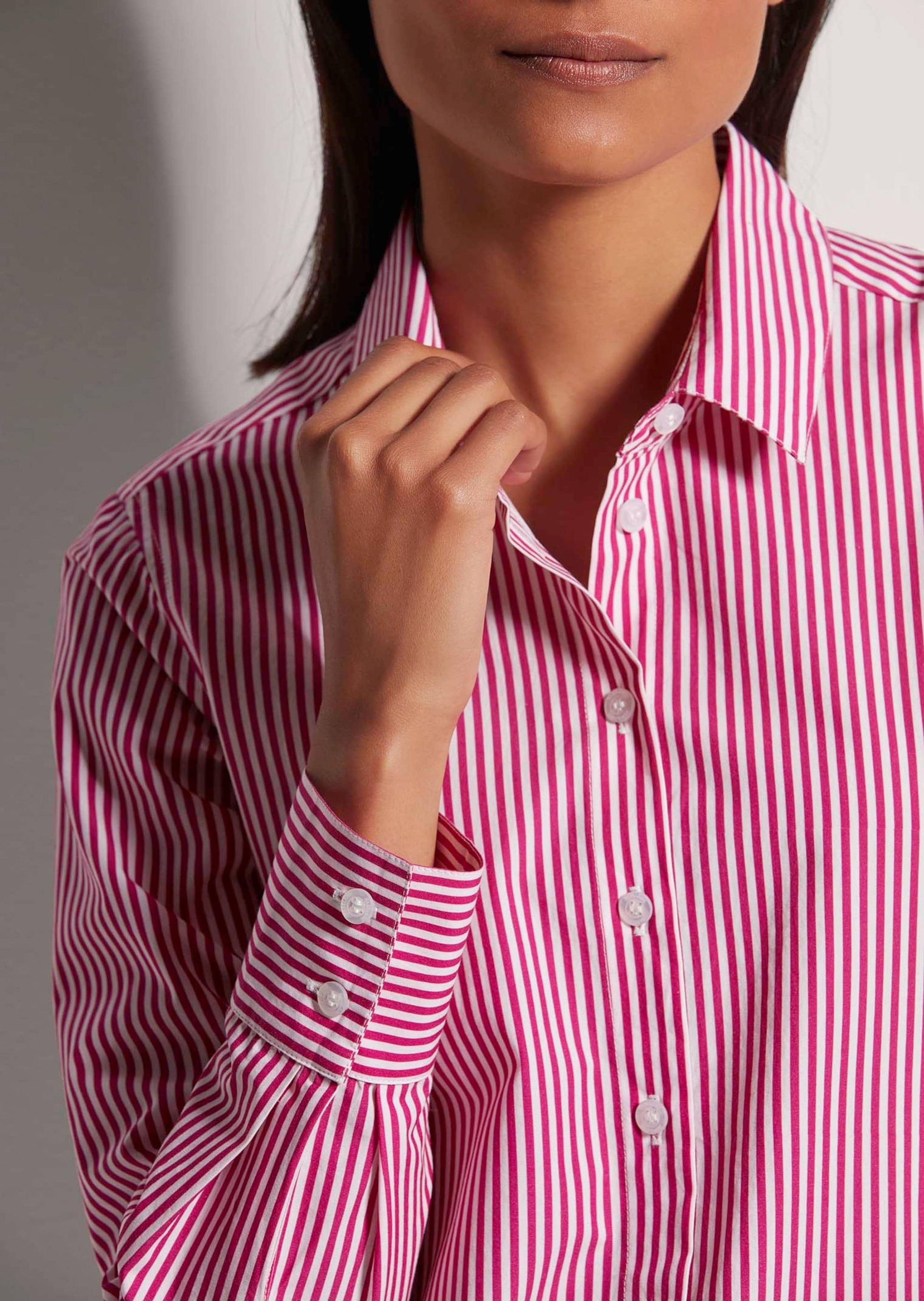 MADELEINE Hemdbluse »Bluse Streifenbluse aus reiner Baumwolle«