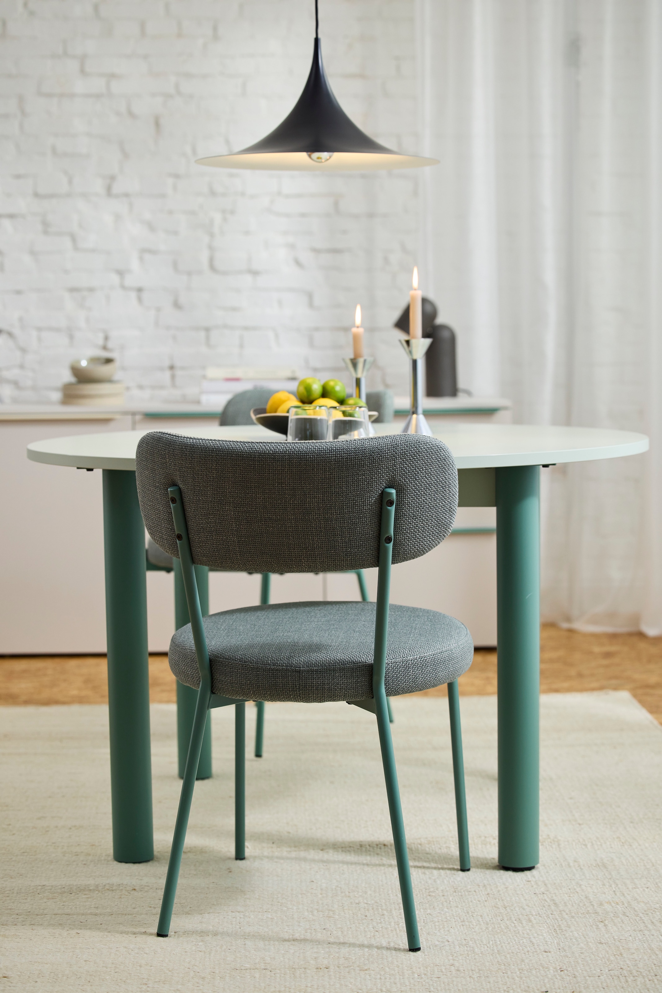 TOM TAILOR HOME 4-Fußstuhl »SOFT PAD CHAIR« (Set) 2 Stk. Webstoff Esszimmerstuhl, 4-Fußgestell, mit Rückenausschnitt