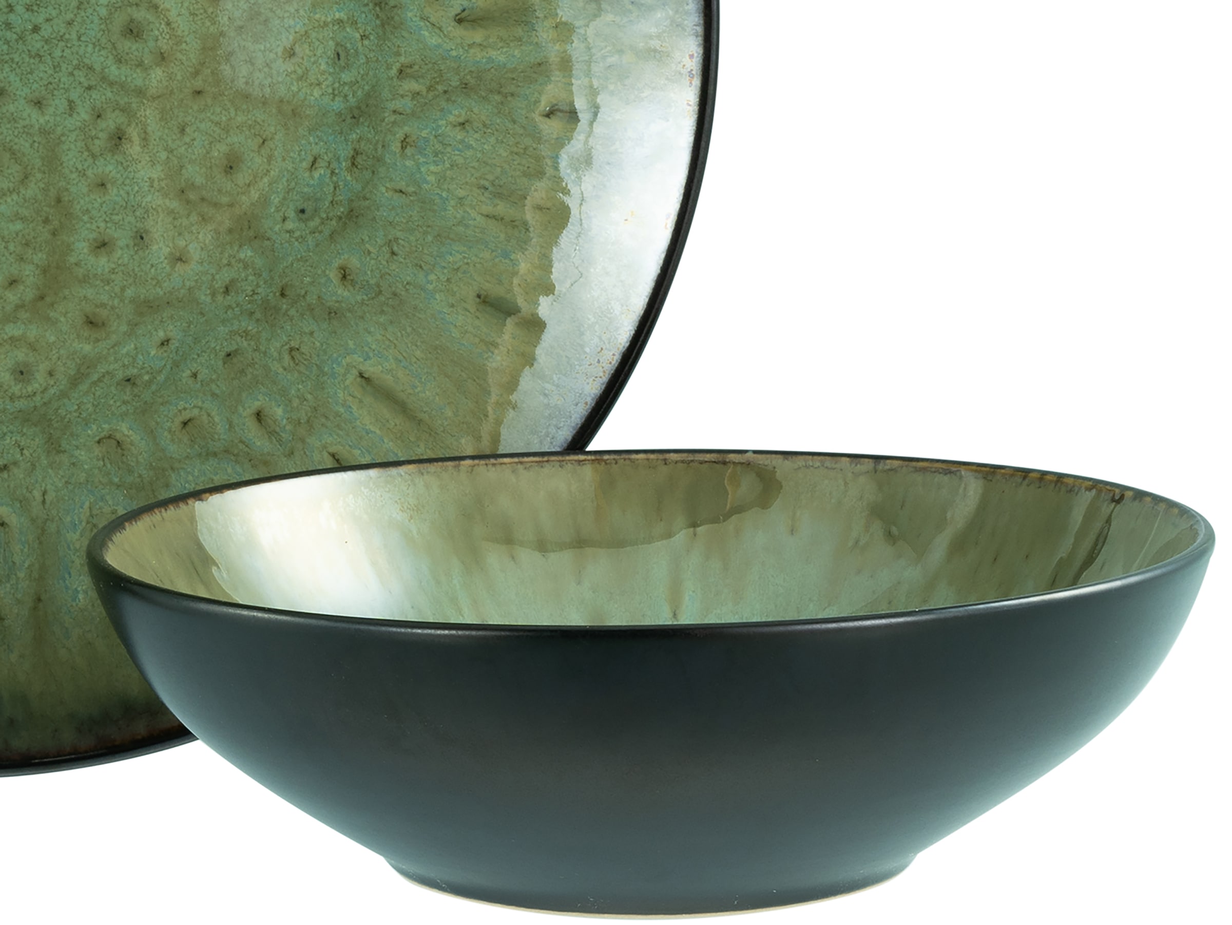 CreaTable Teller-Set »Jawa, Tellerset 18-tlg« Reaktivglasur