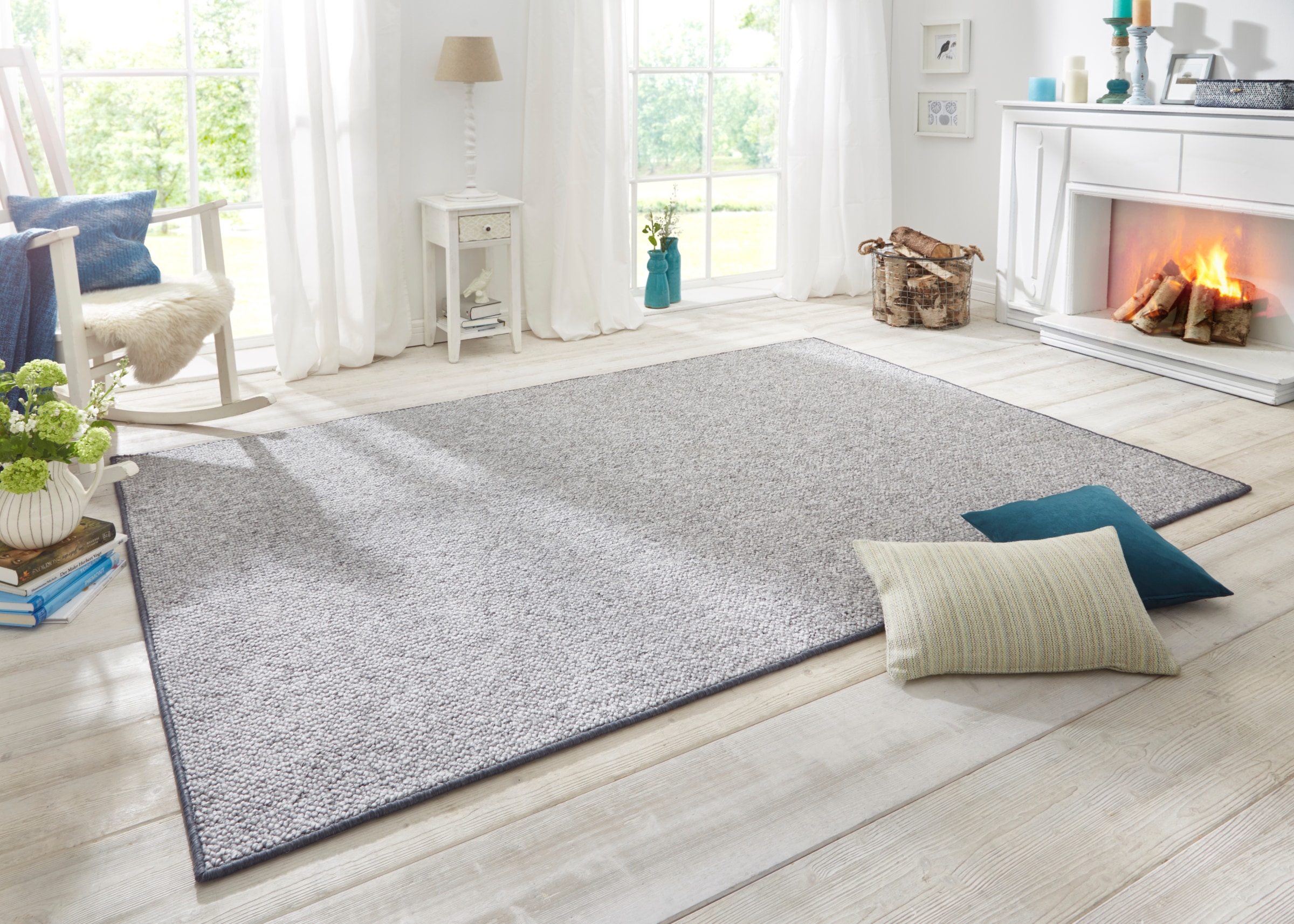 HANSE Home Teppich »Wolly 2«, rechteckig, 12 mm Höhe, Flachgewebe, Läufer, Skandi, Woll-Optik, Esszimmer, Wohnzimmer, Flur