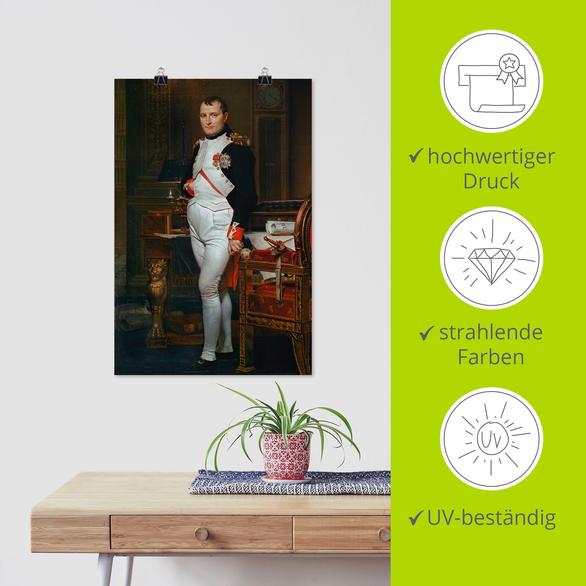 Artland Kunstdruck »Napoleon I. Bonaparte. 1812«, Menschen, (1 St.), als Alubild, Leinwandbild, Wandaufkleber oder Poster in versch. Größen