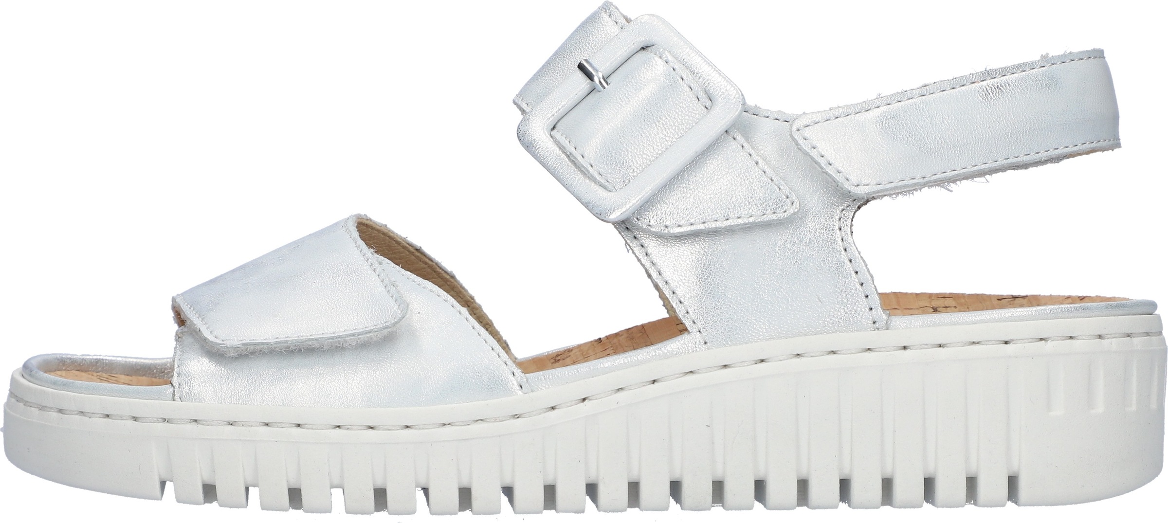 Waldläufer Plateausandale »H-WILLOW«  Sommerschuh, Klettschuh, Bequemschuh mit Korkfußbett, H-Weite