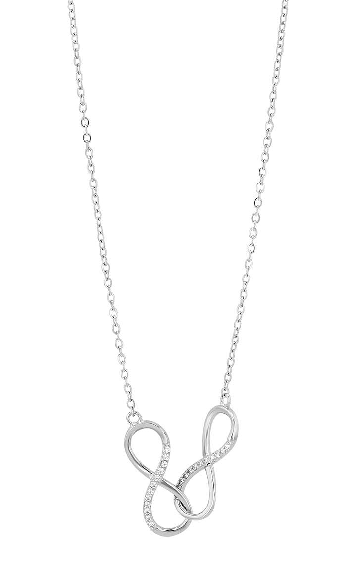 Adelia´s Gliederkette »Damen Halskette ¿ Unendlichkeitszeichen aus 925 Silber 43+3«