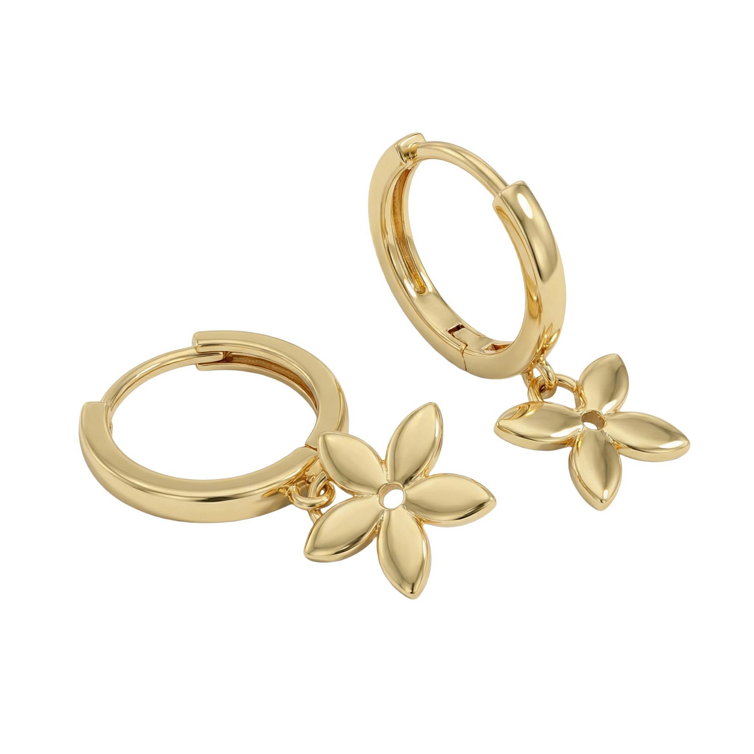Amor Paar Creolen »Blume-Motiv«