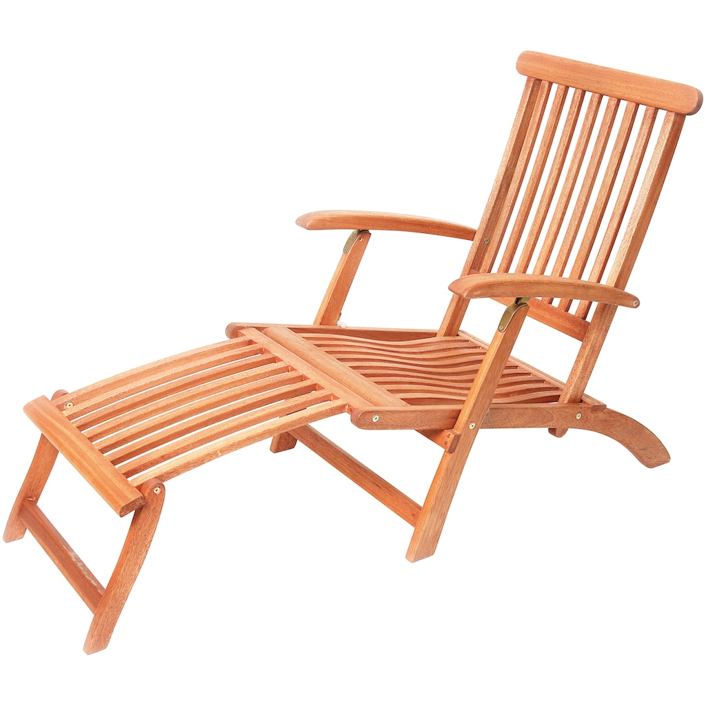 MERXX Gartensessel »Deck Chair«, (1 St.), Eukalyptusholz, verstellbar, klappbar