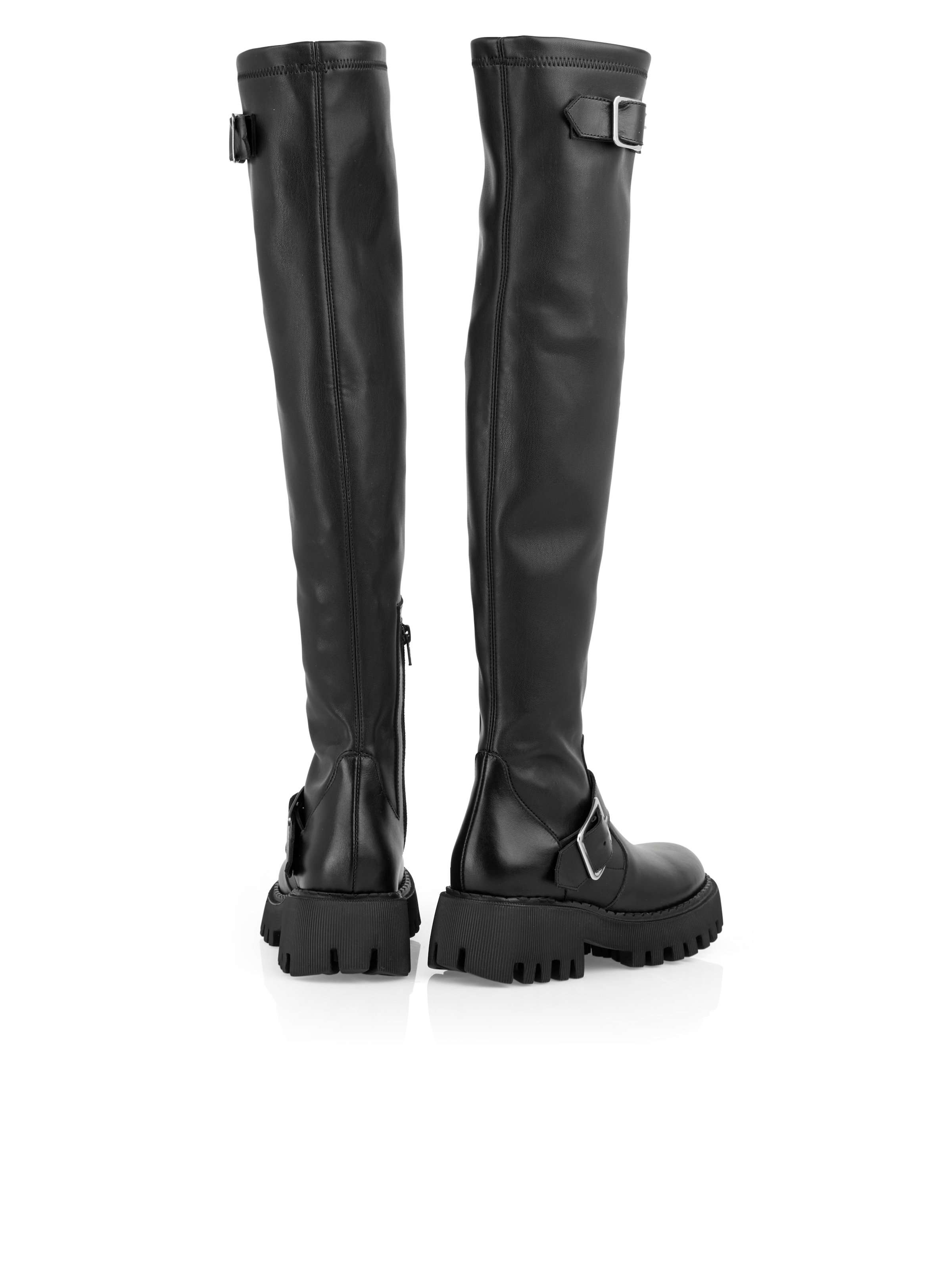 Marc Cain Overkneestiefel »Sports Dodgy Dogs«  Chunky Boots, Langschaftstiefel mit Zierschnallen