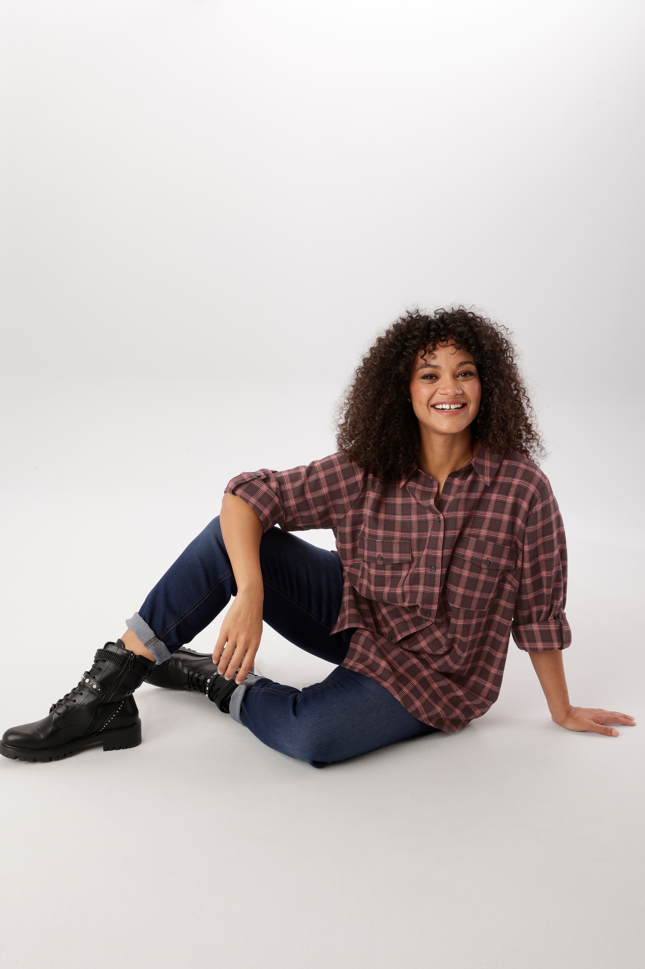 Aniston PLUS Karobluse in trendiges Karodessin - NEUE KOLLEKTION