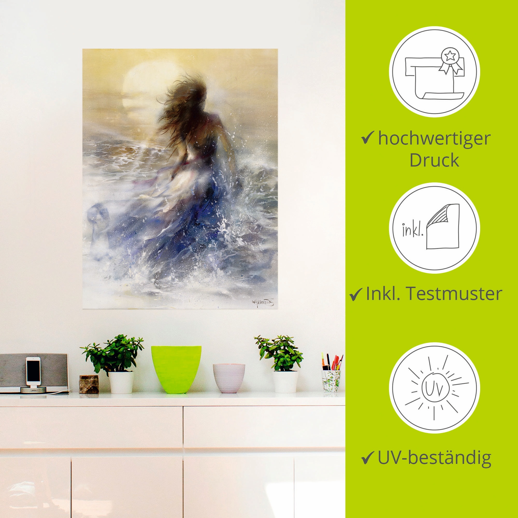 Artland Wandbild »Sommer I«, Frau, (1 St.), als Leinwandbild, Poster, Wandaufkleber in verschied. Größen