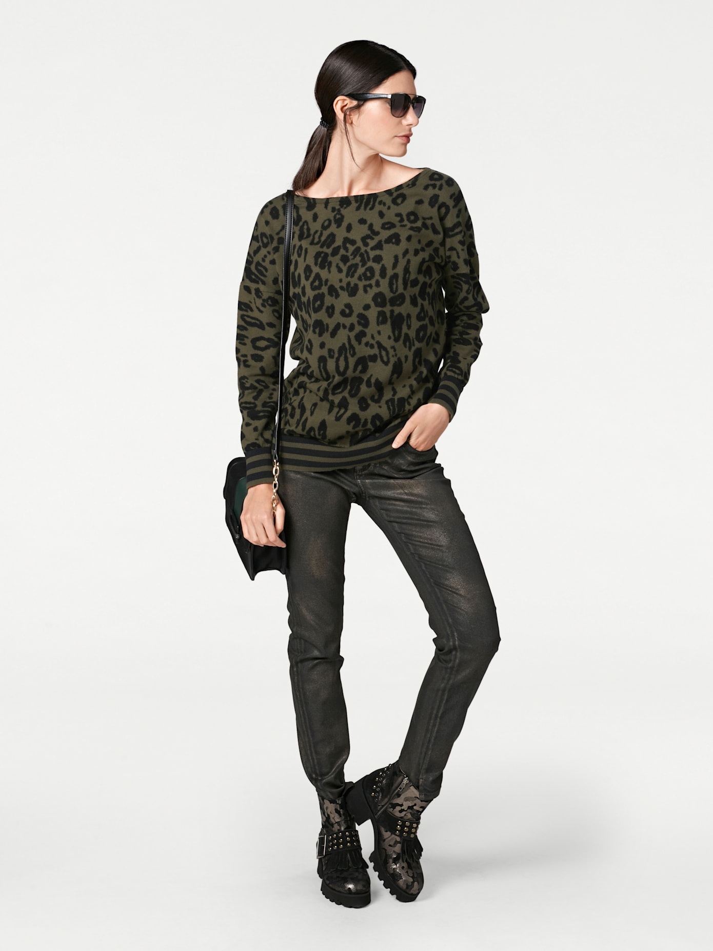 heine Strickpullover »Druck-Pullover«
