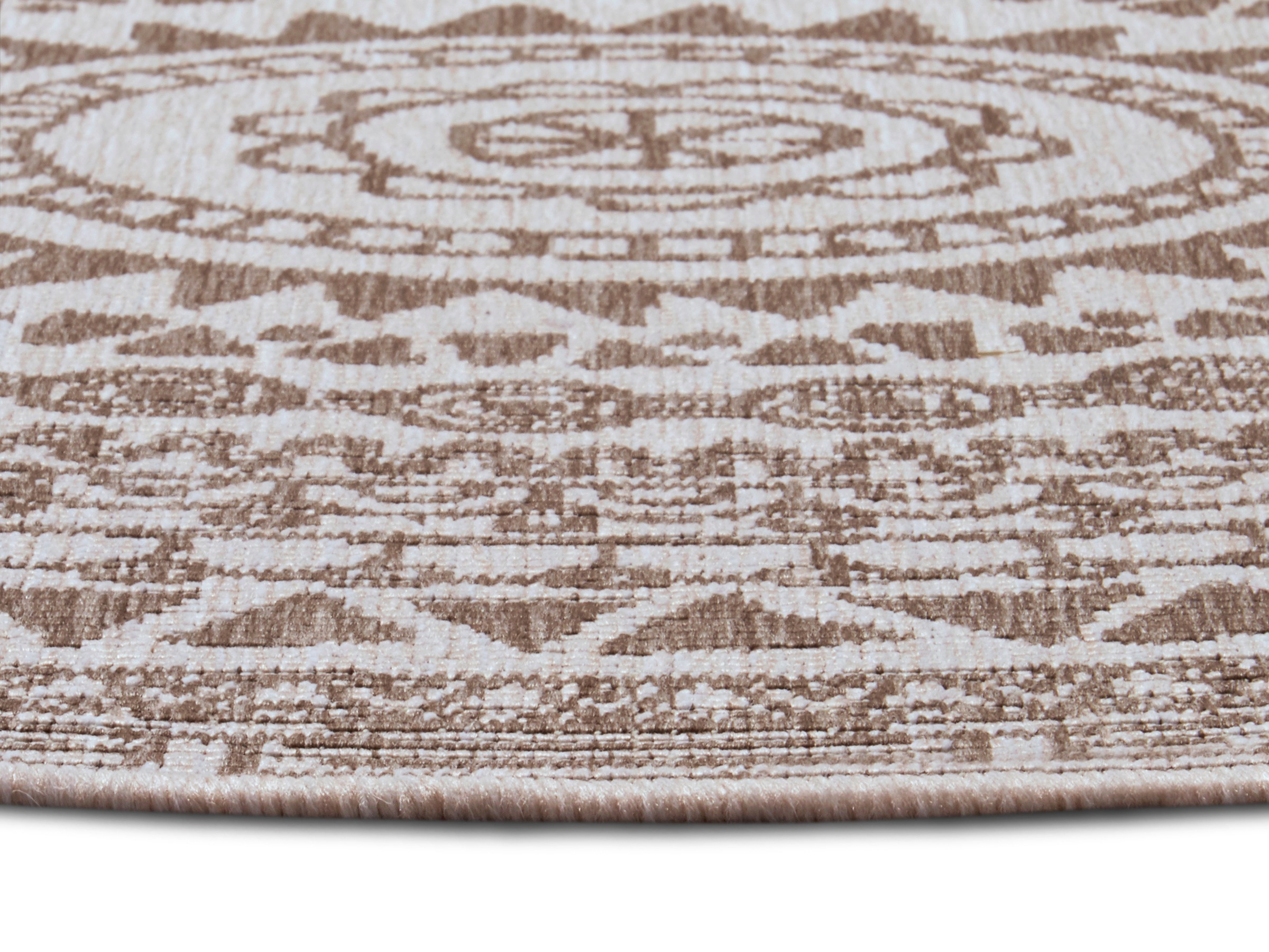 NORTHRUGS Teppich »Coron«, rund, 5 mm Höhe, In-& Outdoor, Wetterfest, Balkon, Garten, Wohnzimmer, Wasserfest